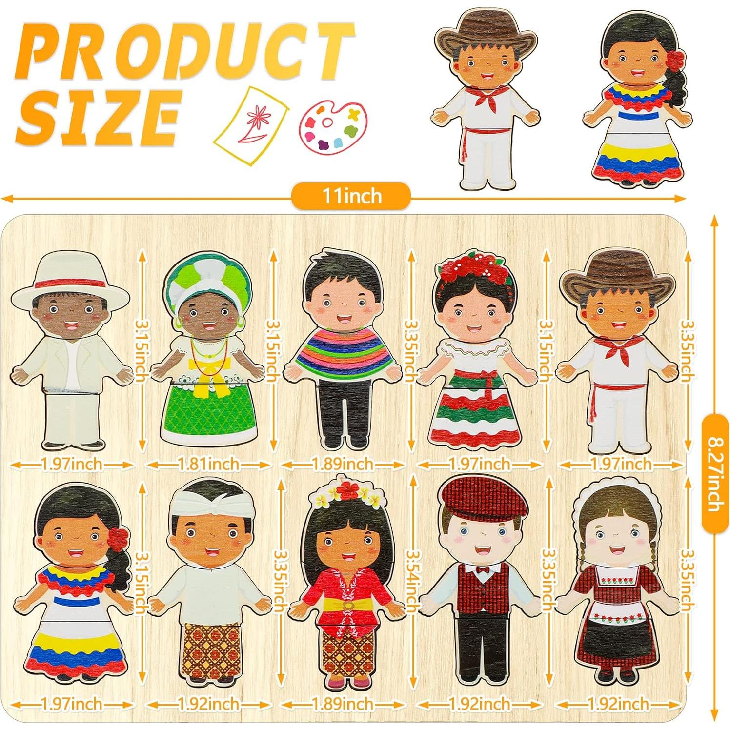 2 Juegos de Rompecabezas de Madera Leitee 28x20.8cm Niños