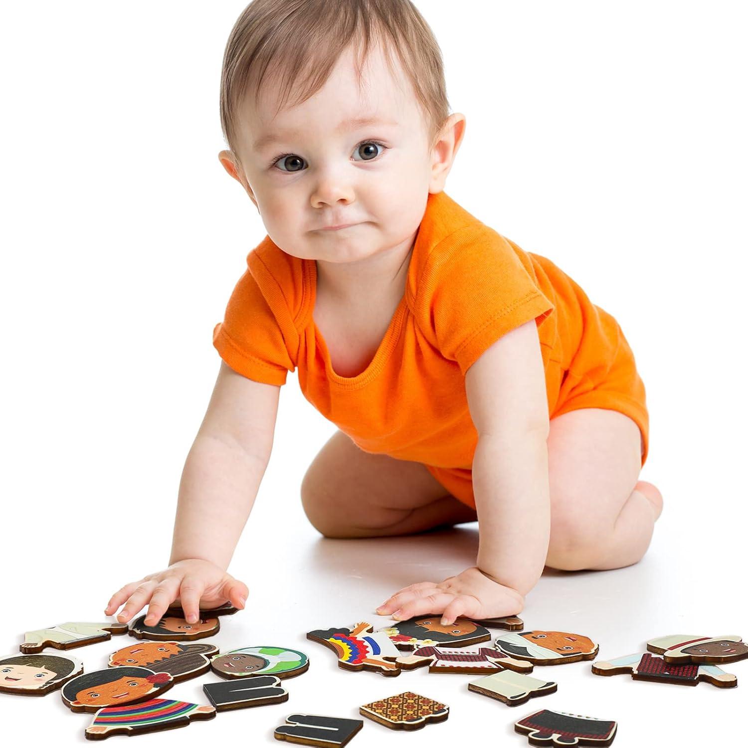 2 Juegos de Rompecabezas de Madera Leitee 28x20.8cm Niños