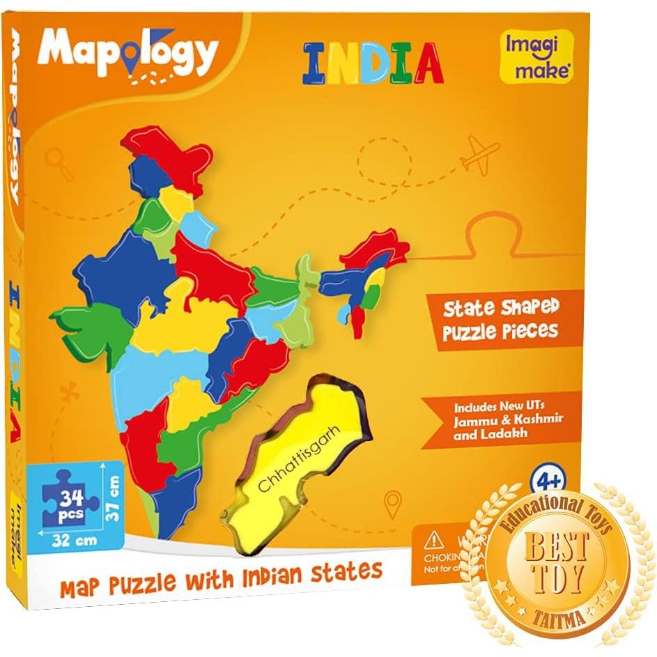Rompecabezas de Mapa de India Imagimake - Juguete Educativo 30 Piezas