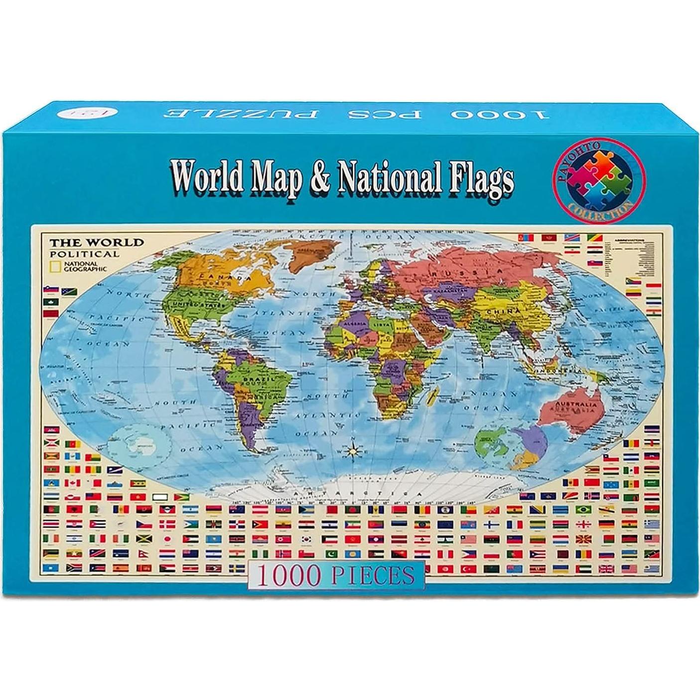 Rompecabezas Mapa Político del Mundo 1000 Piezas PAYOHTO