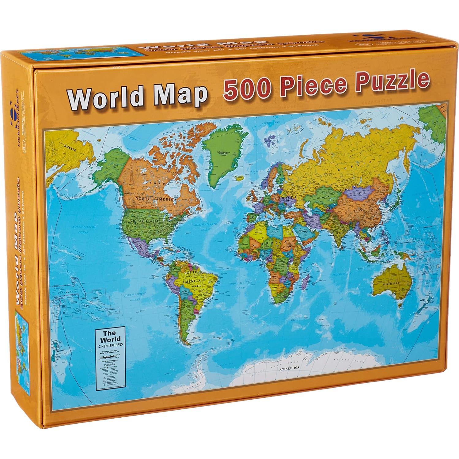 Rompecabezas Mapa Mundial 500 Piezas Productos Mundo Redondo