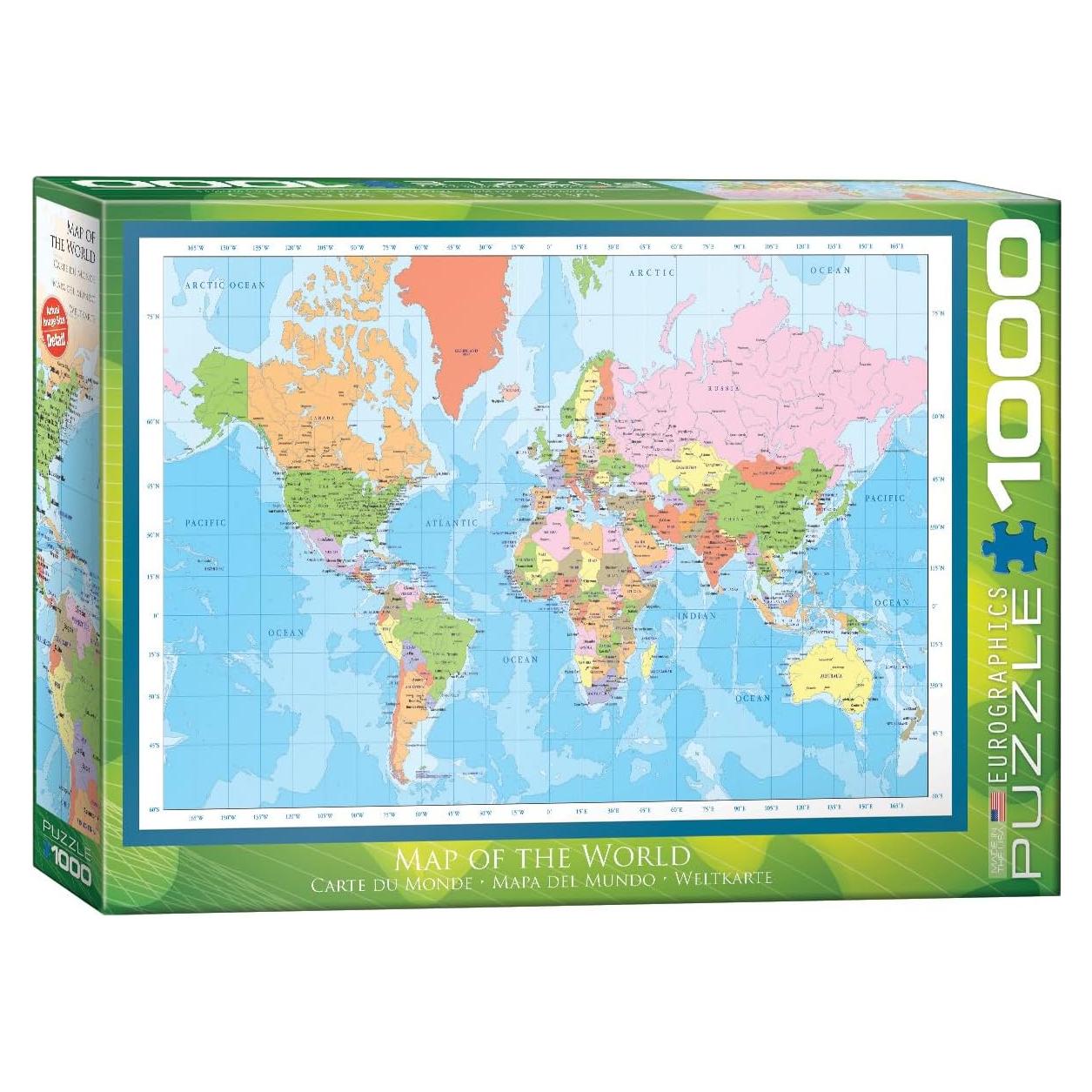 Rompecabezas Mapa del Mundo Eurographics 1000 Piezas 48.9x67.3cm