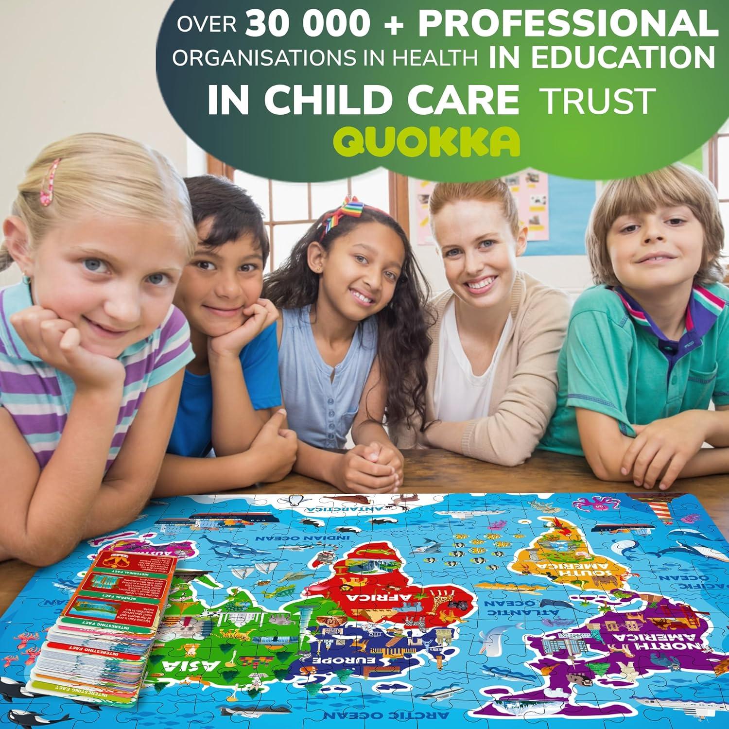 Puzzle Gigante Mapa Mundial Quokka 150 Piezas 61x91 cm