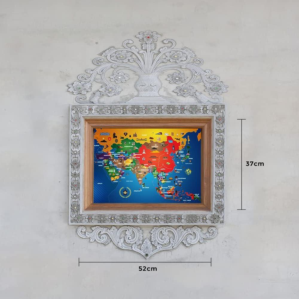 Rompecabezas de Mapa de Asia 100 Piezas 61x41 cm Educativo
