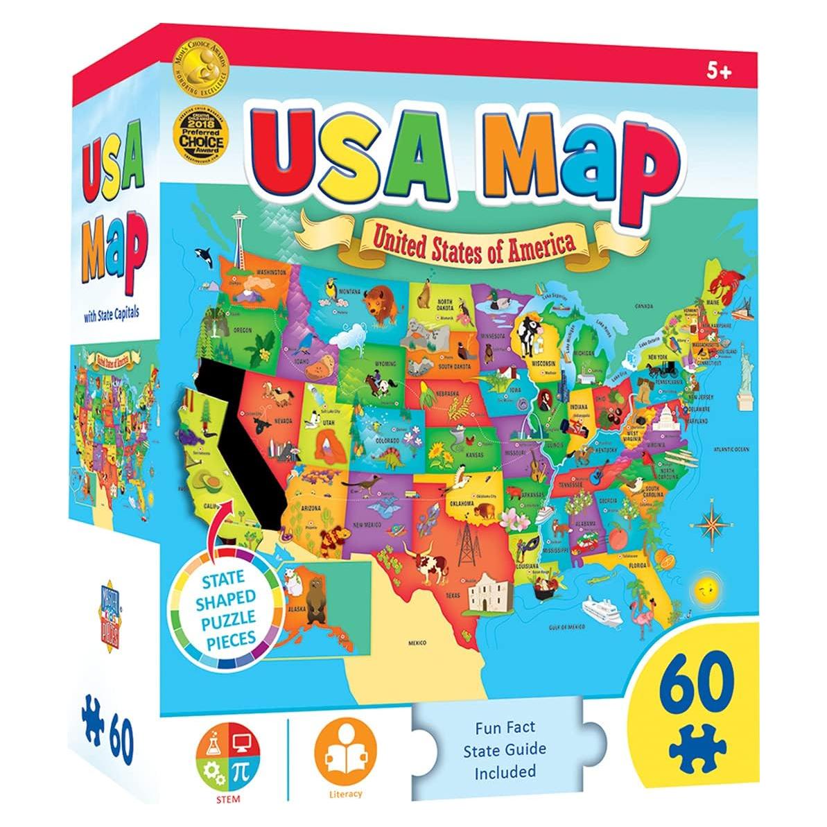 Rompecabezas Educativo MasterPieces 60 Piezas Mapa EE. UU.
