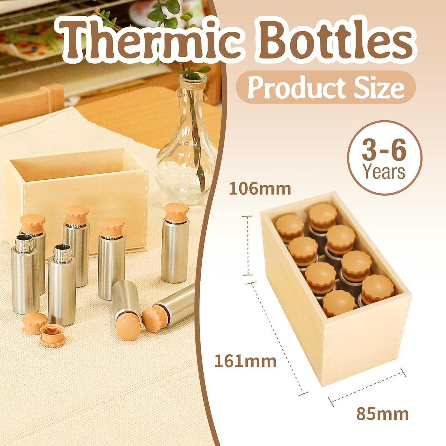 Botellas Térmicas Montessori Outlet - Juego de 8 Botellas