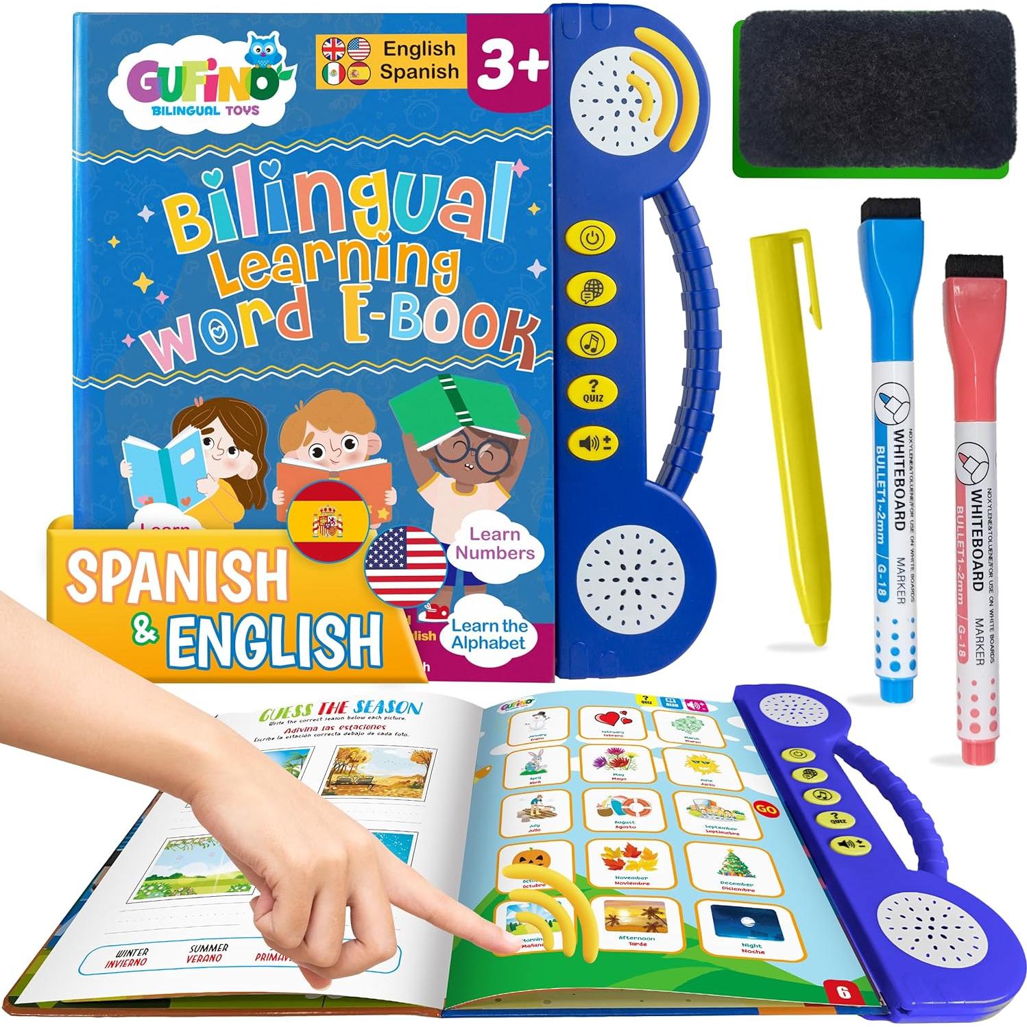 Libro Interactivo de Aprendizaje Español Gufino ABC 3-15 Años