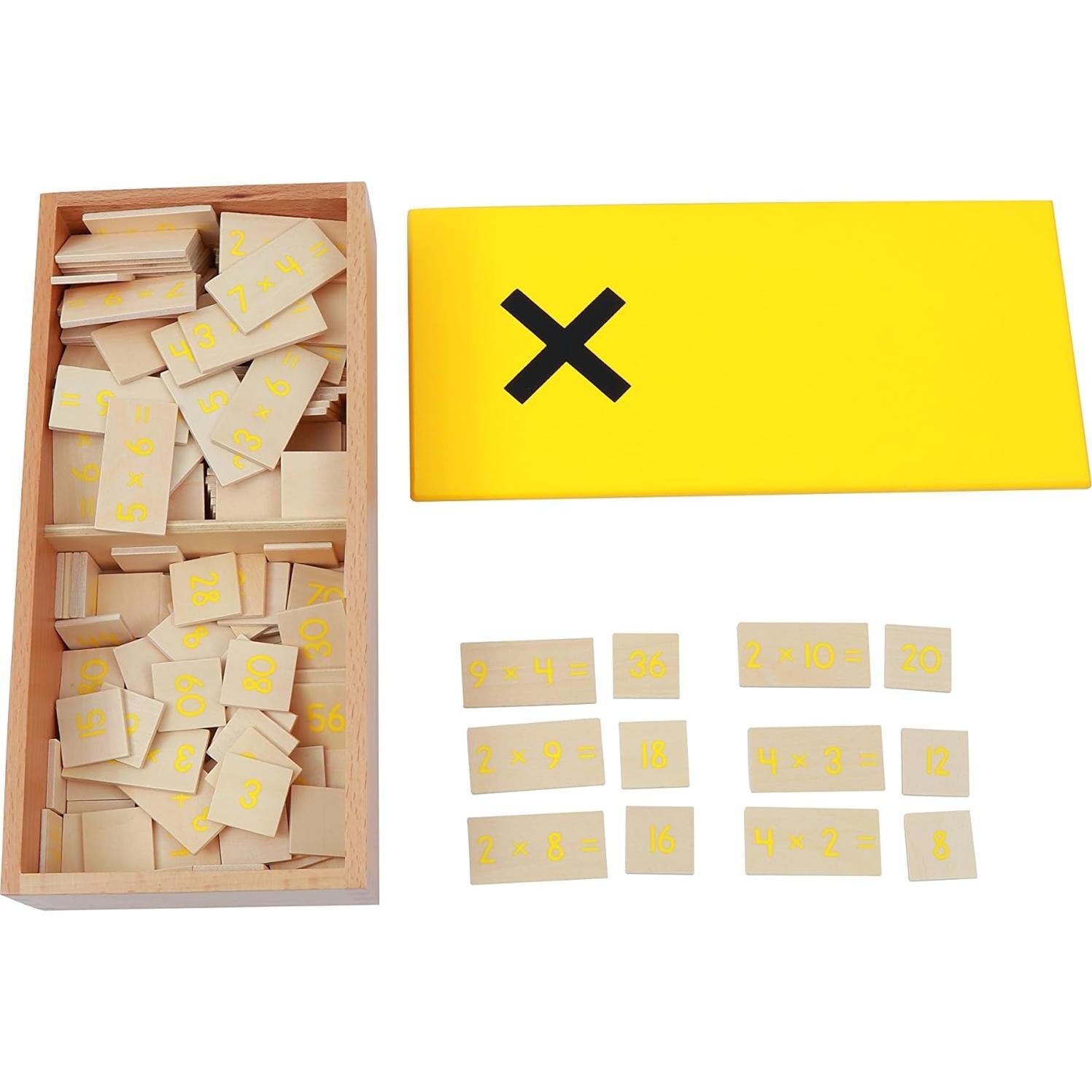 Caja de Multiplicación Montessori Adena - Madera de Haya