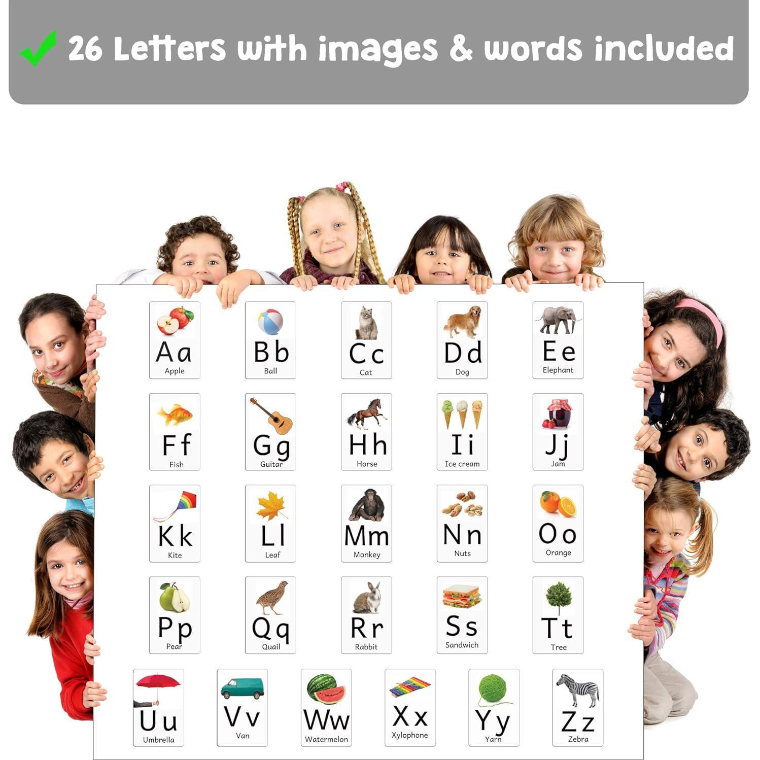 Tarjetas de Flash Magnéticas Attractivia 26 Letras Jumbo 14x9 cm