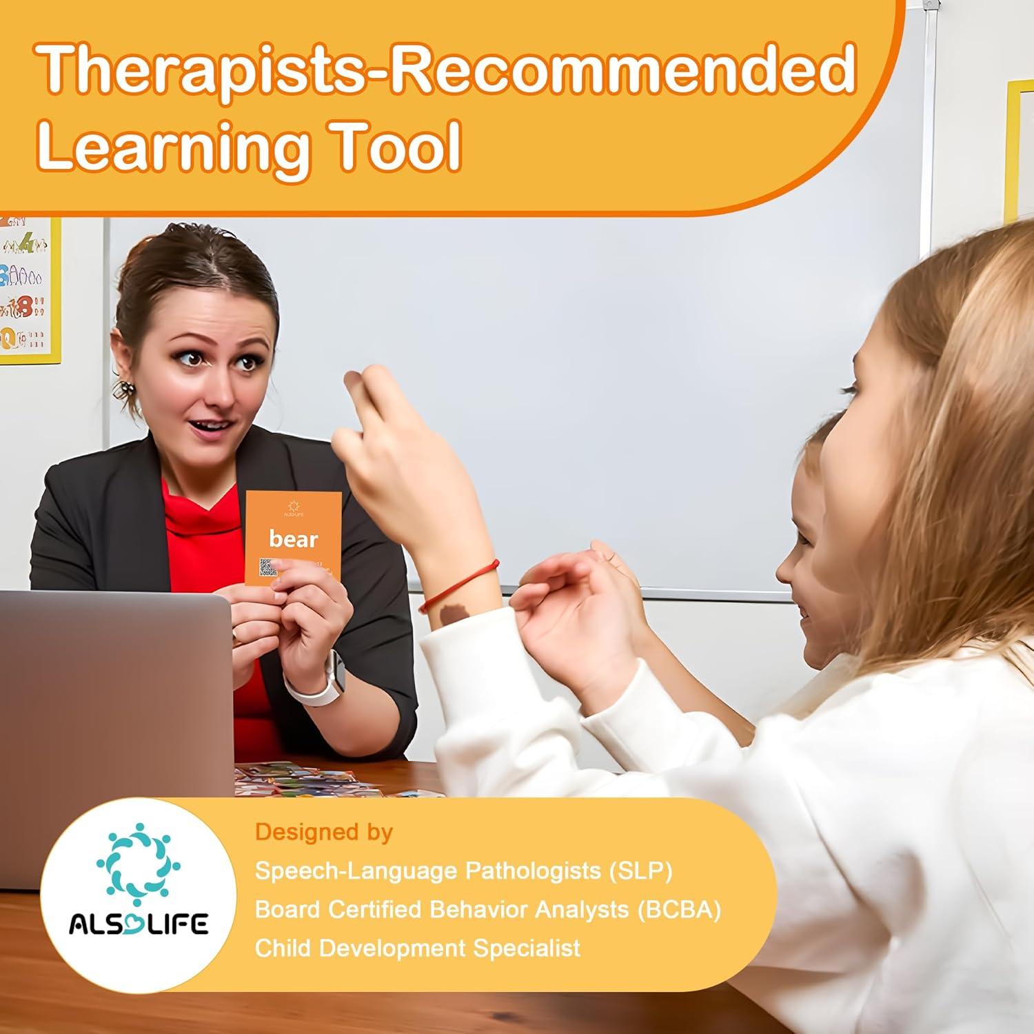 80 Tarjetas de Flash de Sustantivos ALSOLIFE para Niños 2-4 Años