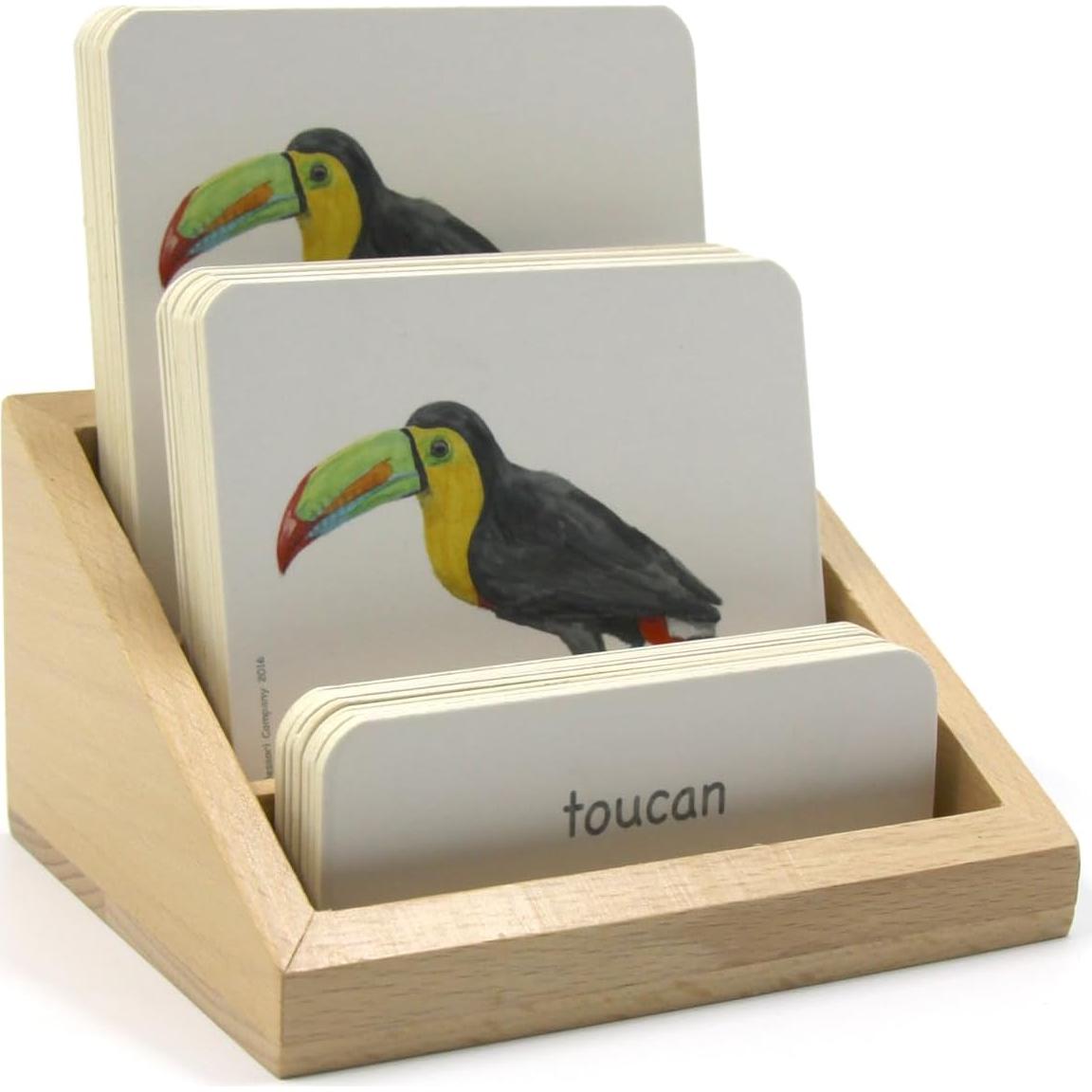 Soporte de Tarjetas de Madera M.Vita 3 Ranuras Montessori