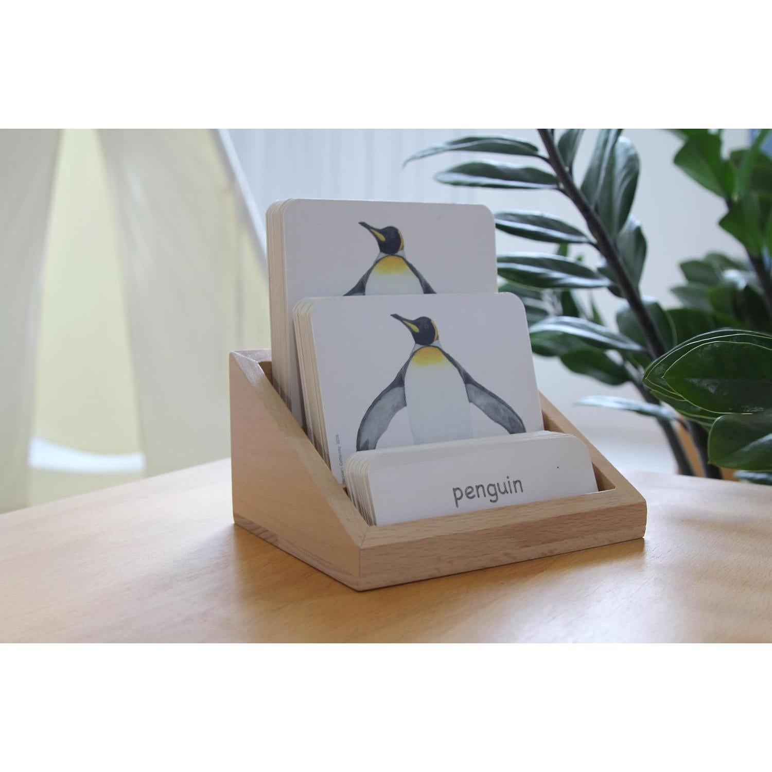 Soporte de Tarjetas de Madera M.Vita 3 Ranuras Montessori