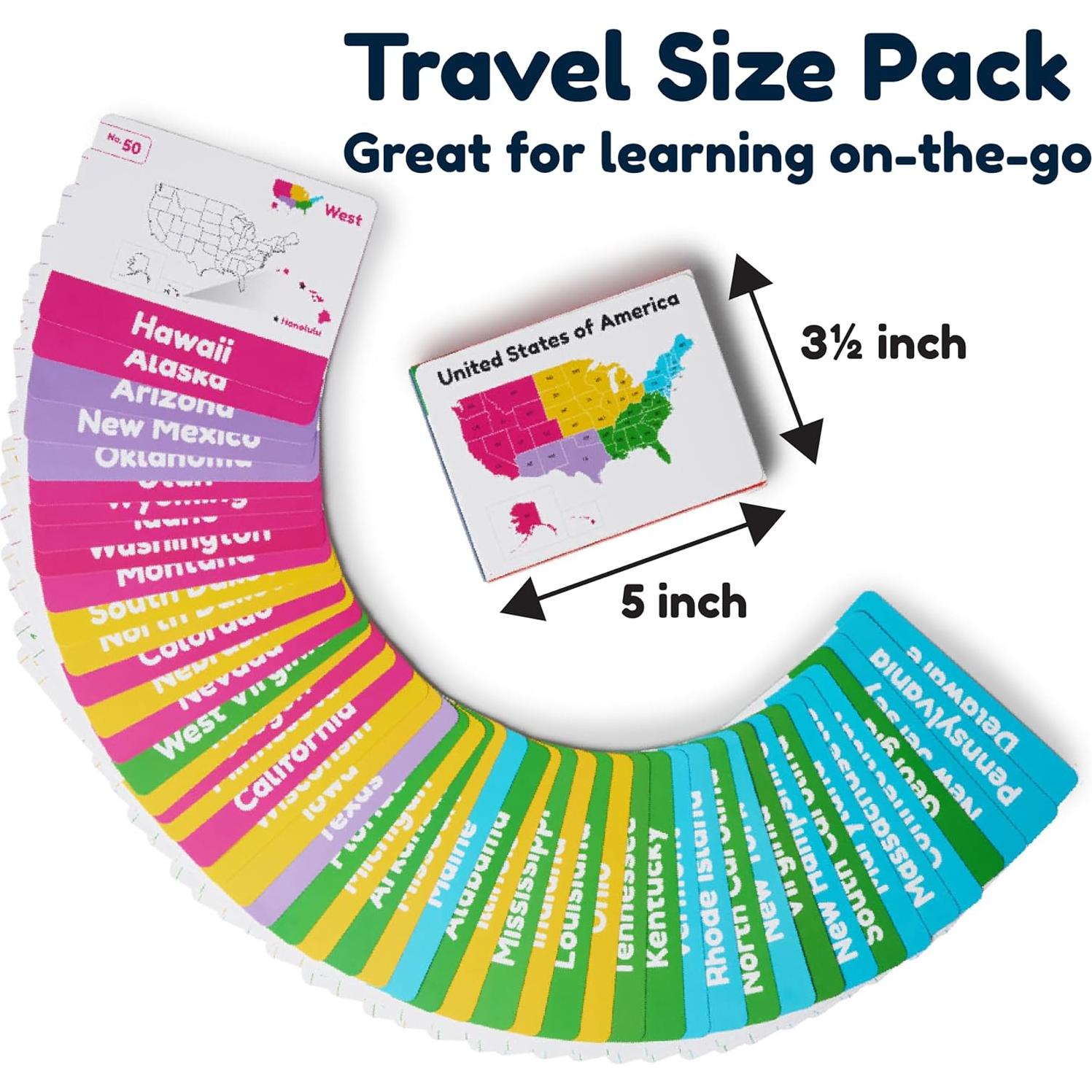 Tarjetas de Flash Educativas Learnworx - 50 Estados de EE. UU.