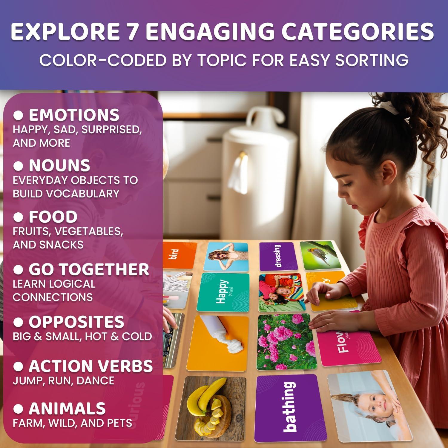 Tarjetas Didácticas QUOKKA 364 para Niños y Adultos - Vocabulario y Emociones