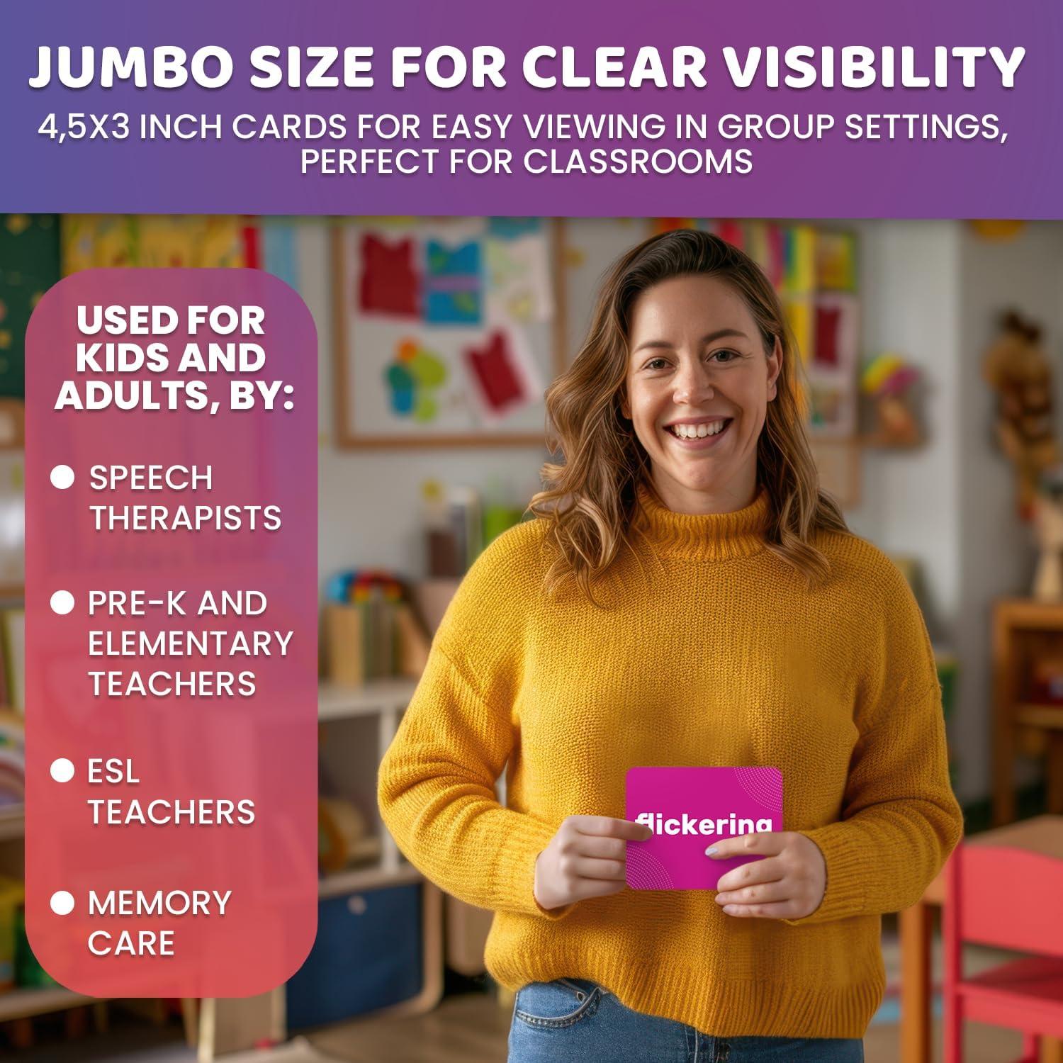 Tarjetas Didácticas QUOKKA 364 para Niños y Adultos - Vocabulario y Emociones