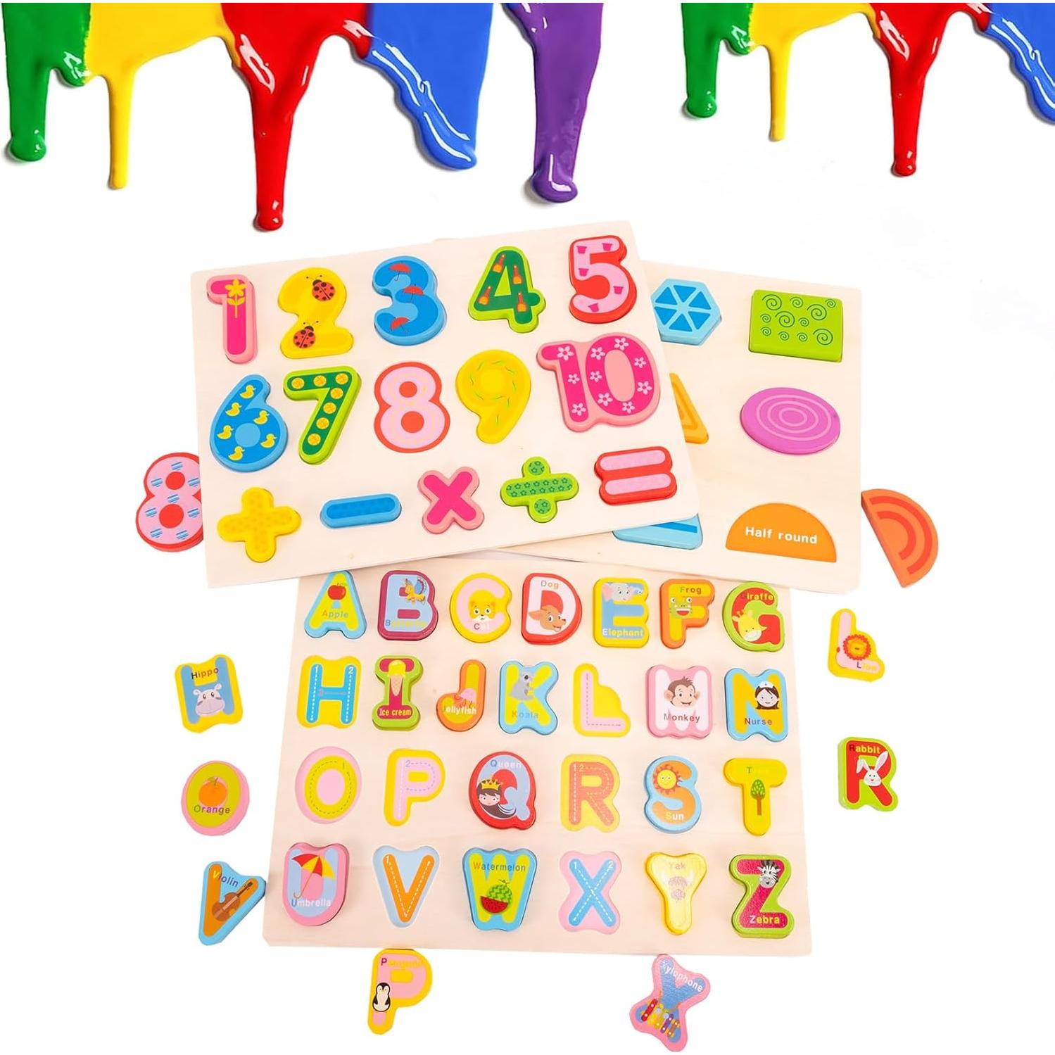 Rompecabezas de Madera 3 en 1 para Niños 3-5 Años - XJYQJD