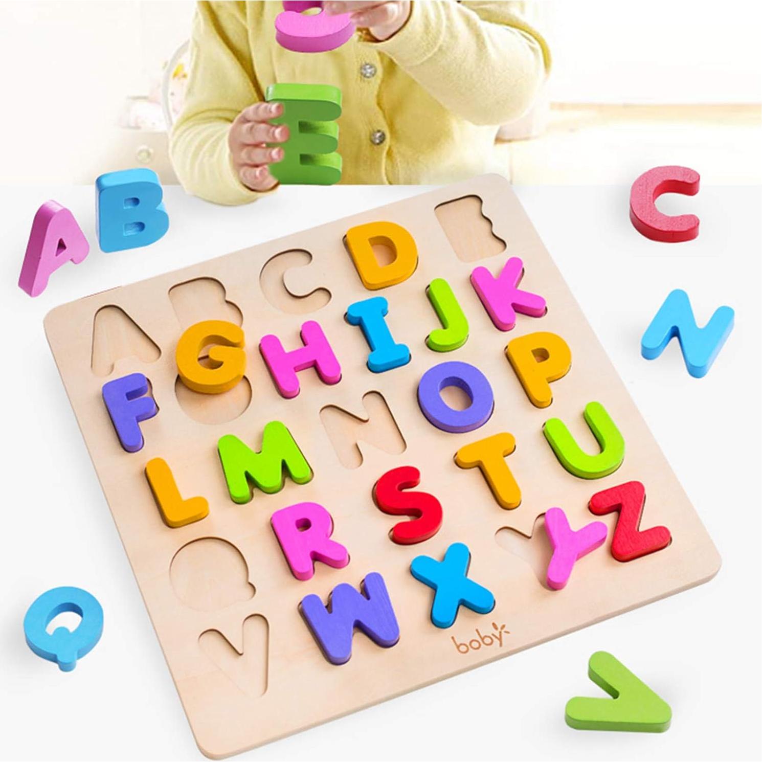 Rompecabezas de Letras y Números de Madera KIDS TOYLAND