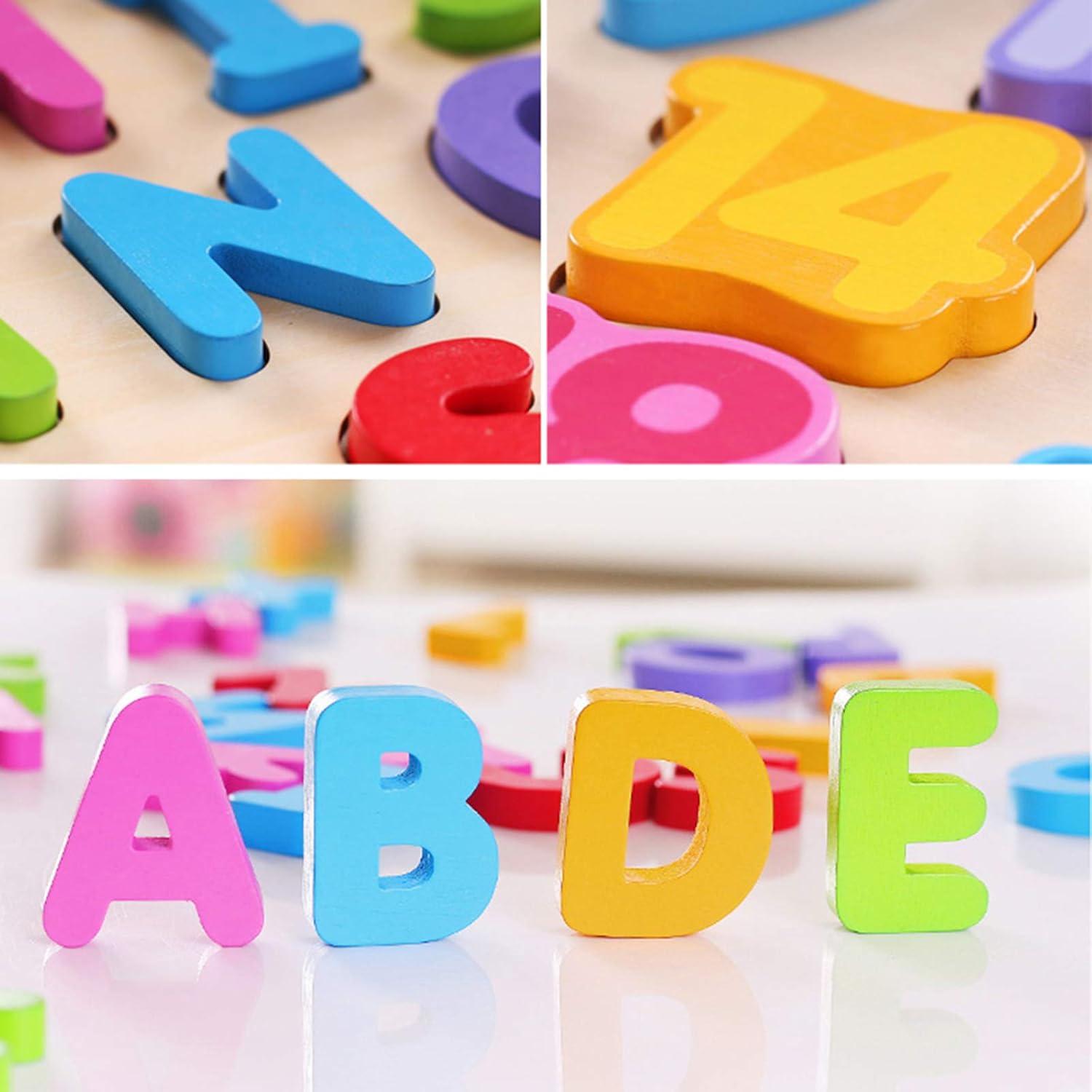 Rompecabezas de Letras y Números de Madera KIDS TOYLAND