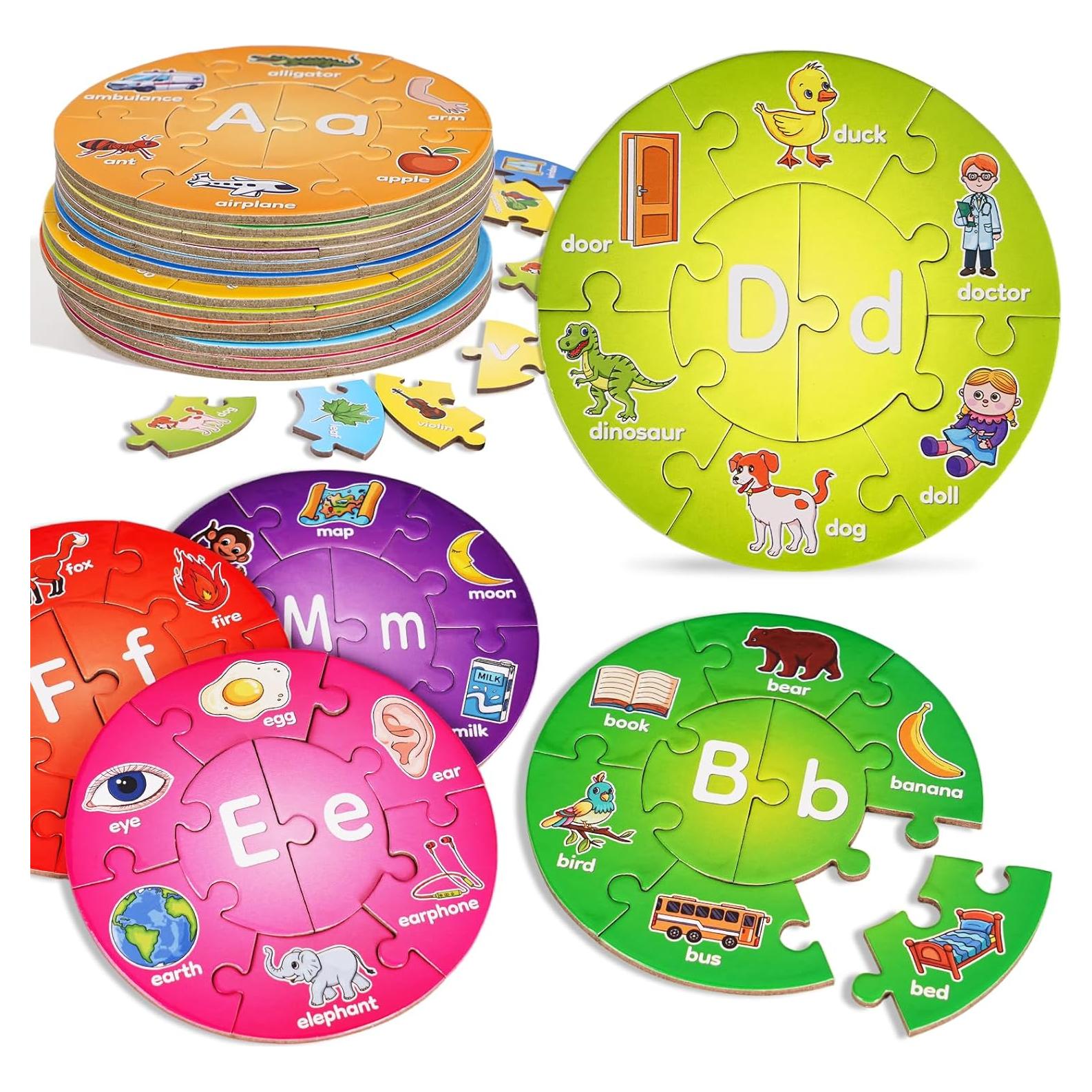 Rompecabezas Alfabeto ABC para Niños 3-5 Años - 26 Letras