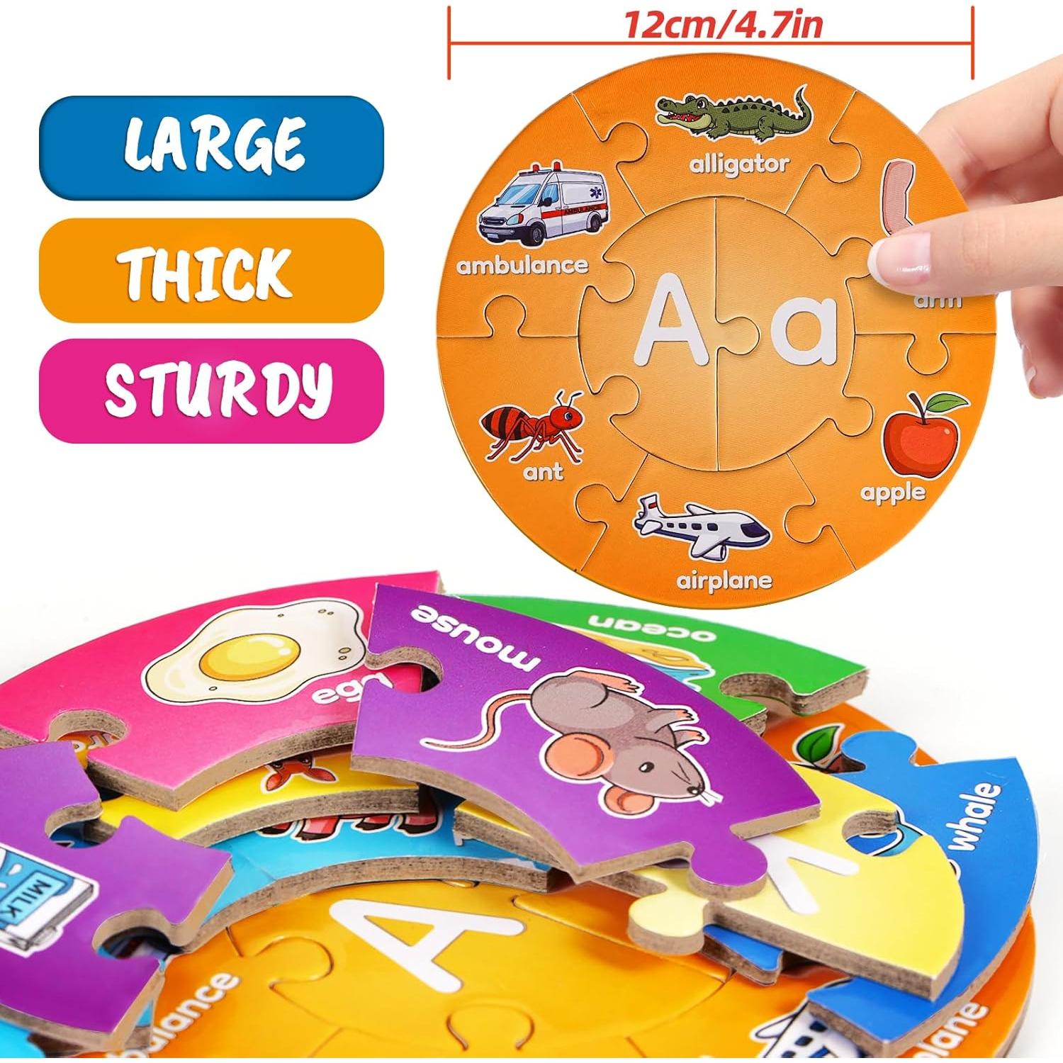 Rompecabezas Alfabeto ABC para Niños 3-5 Años - 26 Letras