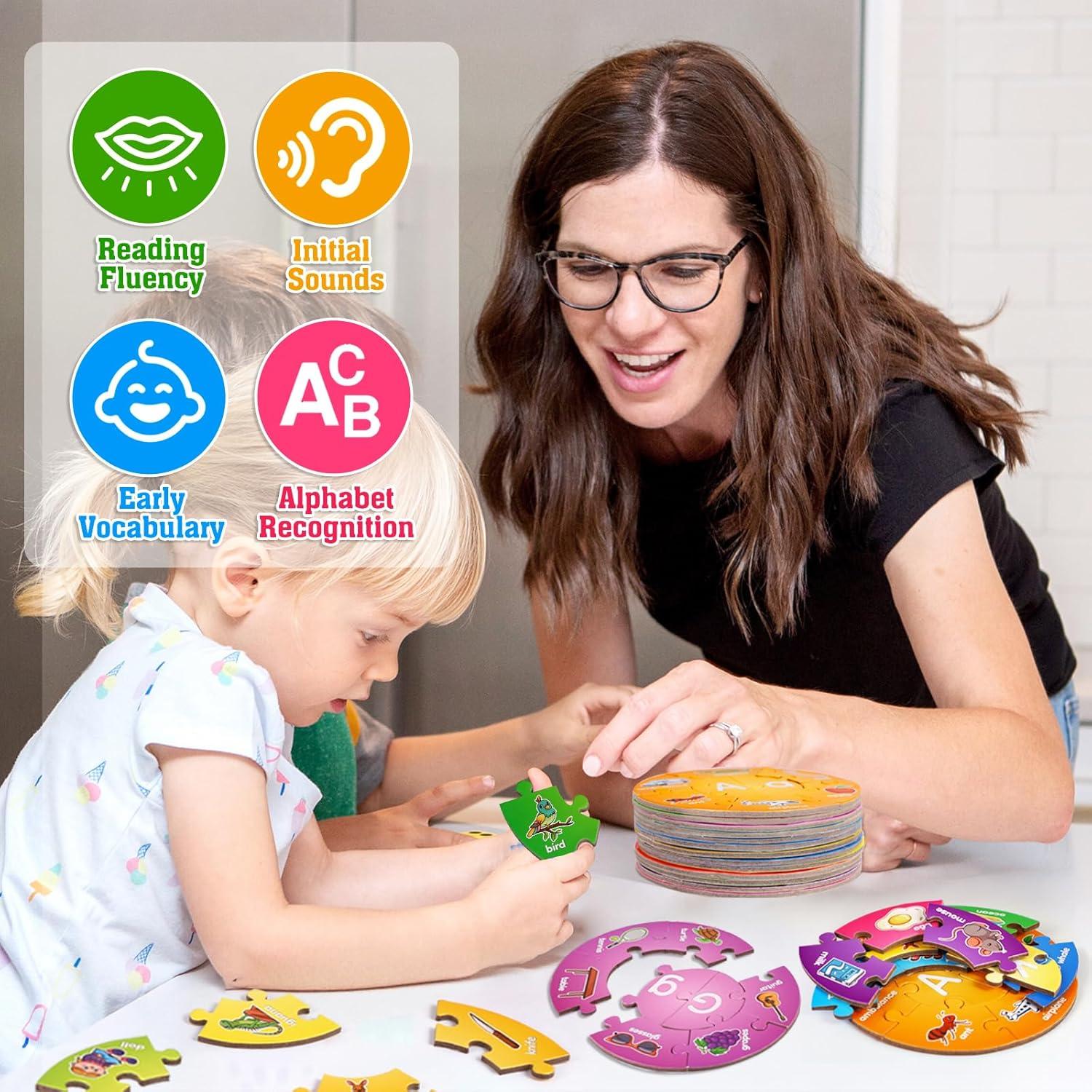 Rompecabezas Alfabeto ABC para Niños 3-5 Años - 26 Letras