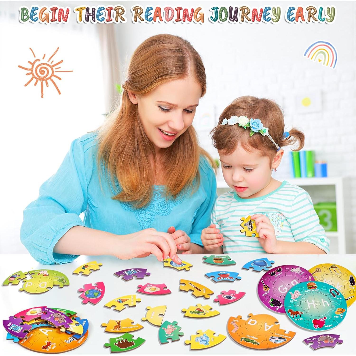 Rompecabezas Alfabeto ABC para Niños 3-5 Años - 26 Letras