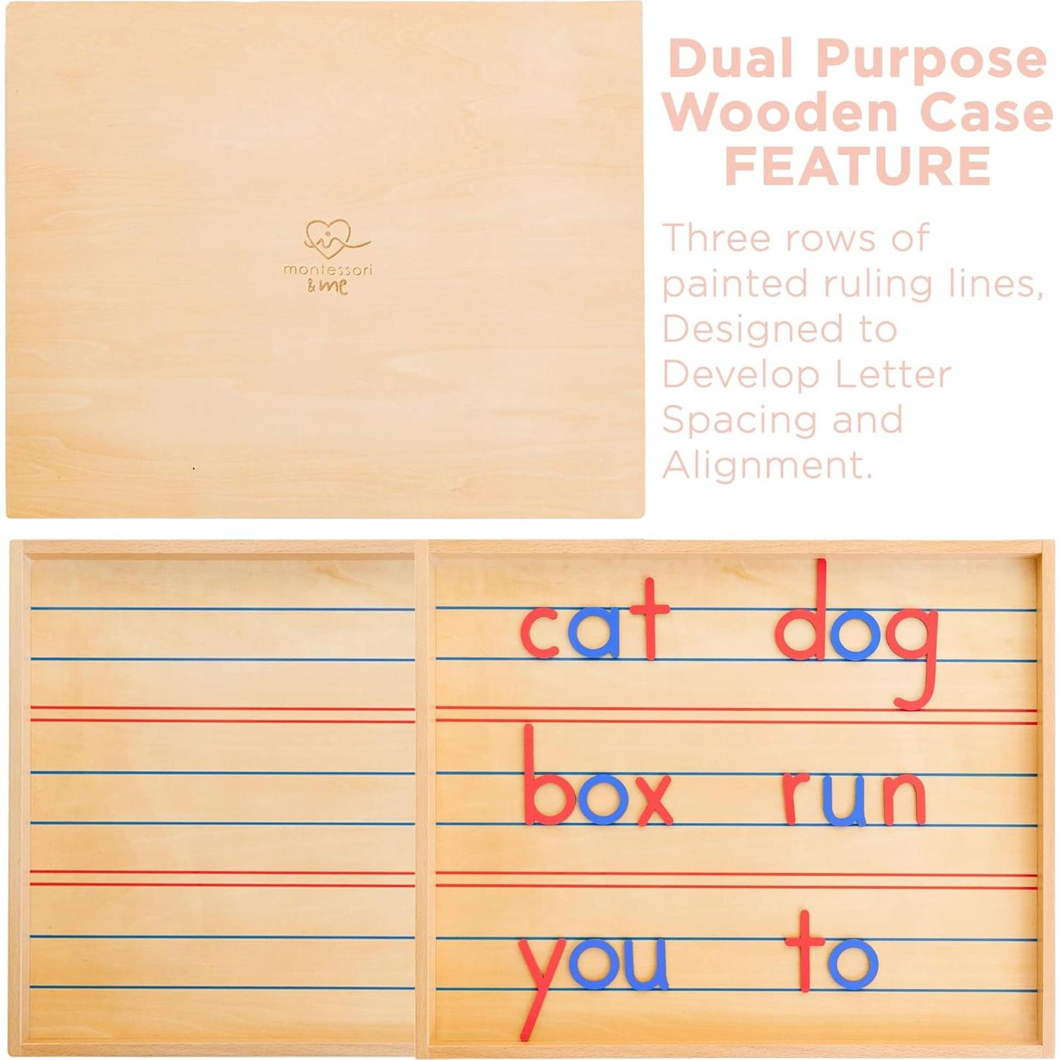 Paquete Montessori de Escritura y Lectura - Caballete, Alfabeto y Tabla