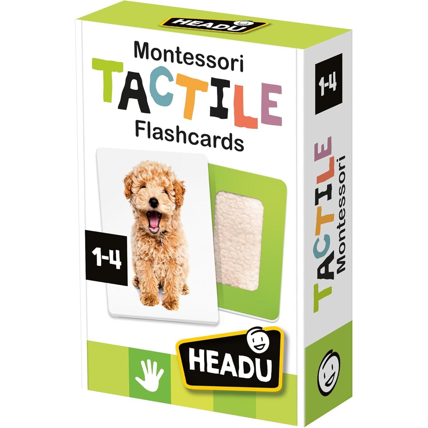 Tarjetas Táctiles Montessori Headu - Aprendizaje 1-4 Años