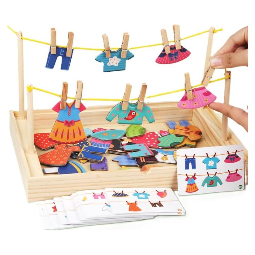 Juego Educativo de Colgar Ropa Eduland Montessori para Niños