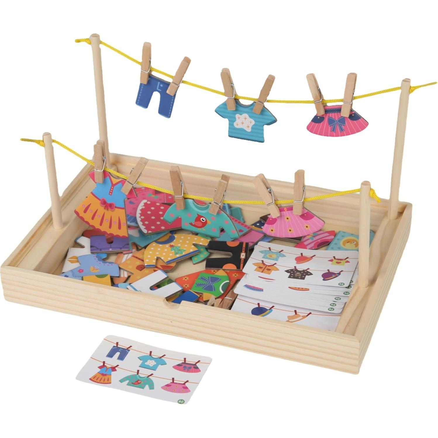 Juego Educativo de Colgar Ropa Eduland Montessori para Niños
