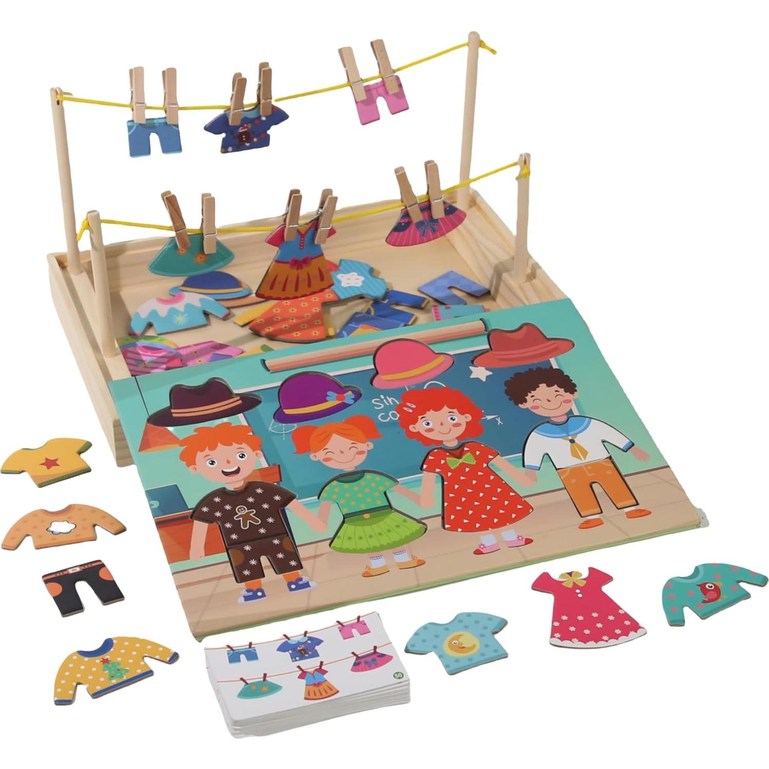 Juego Educativo de Colgar Ropa Eduland Montessori para Niños