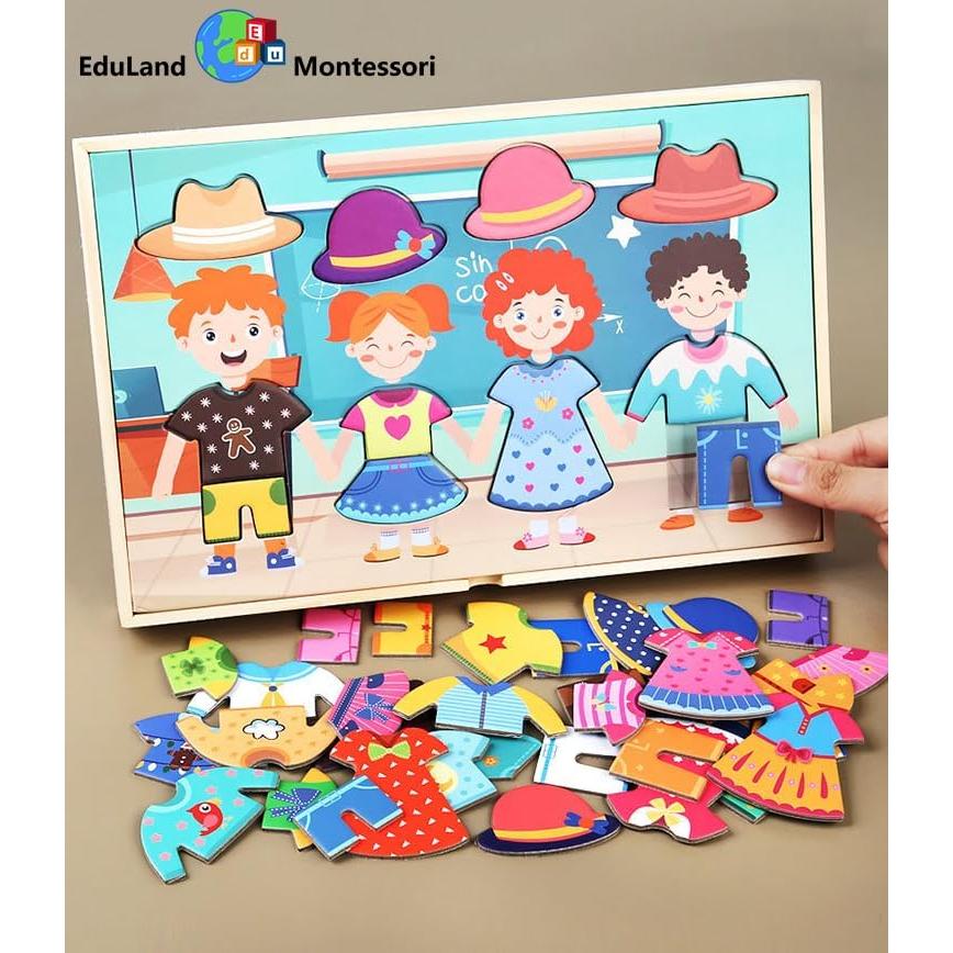 Juego Educativo de Colgar Ropa Eduland Montessori para Niños