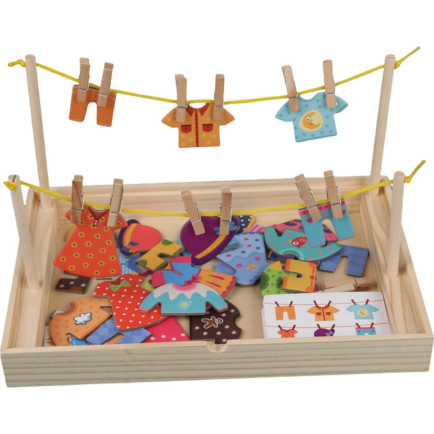 Juego Educativo de Colgar Ropa Eduland Montessori para Niños