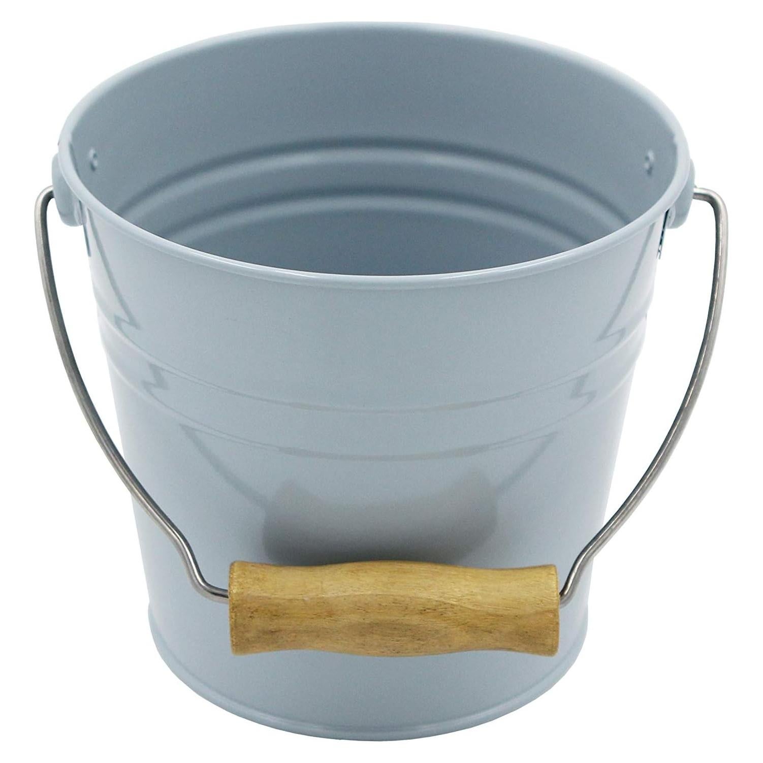 Cubo de Metal Genérico Montessori 15.7 cm Ceniza Azul