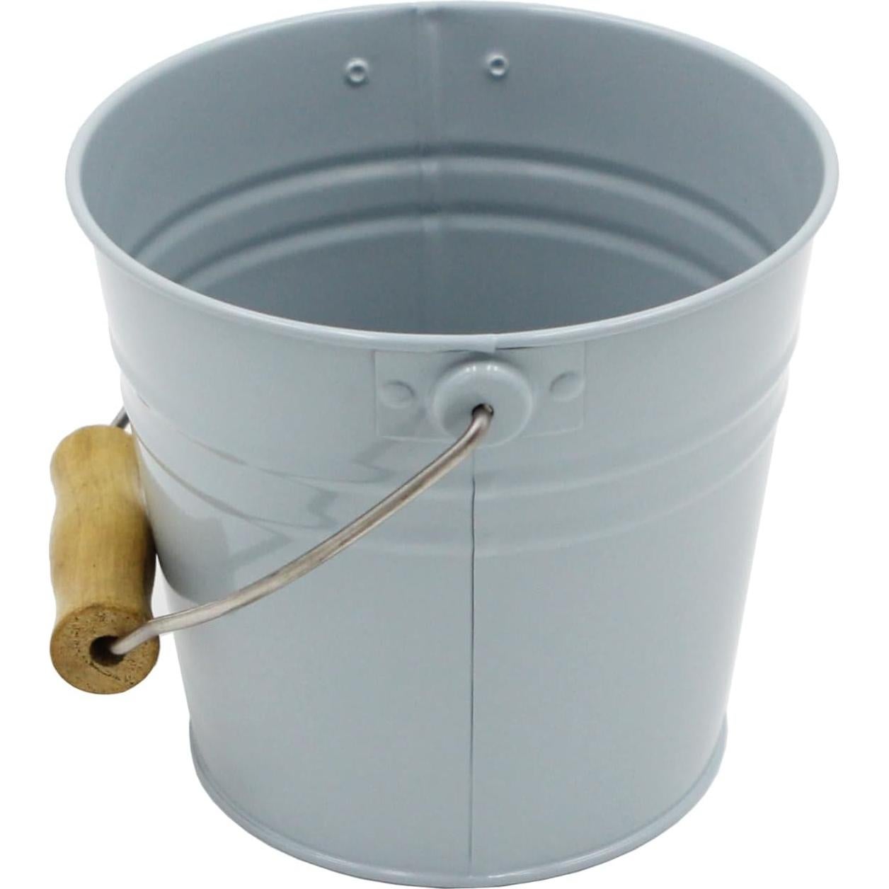 Cubo de Metal Genérico Montessori 15.7 cm Ceniza Azul