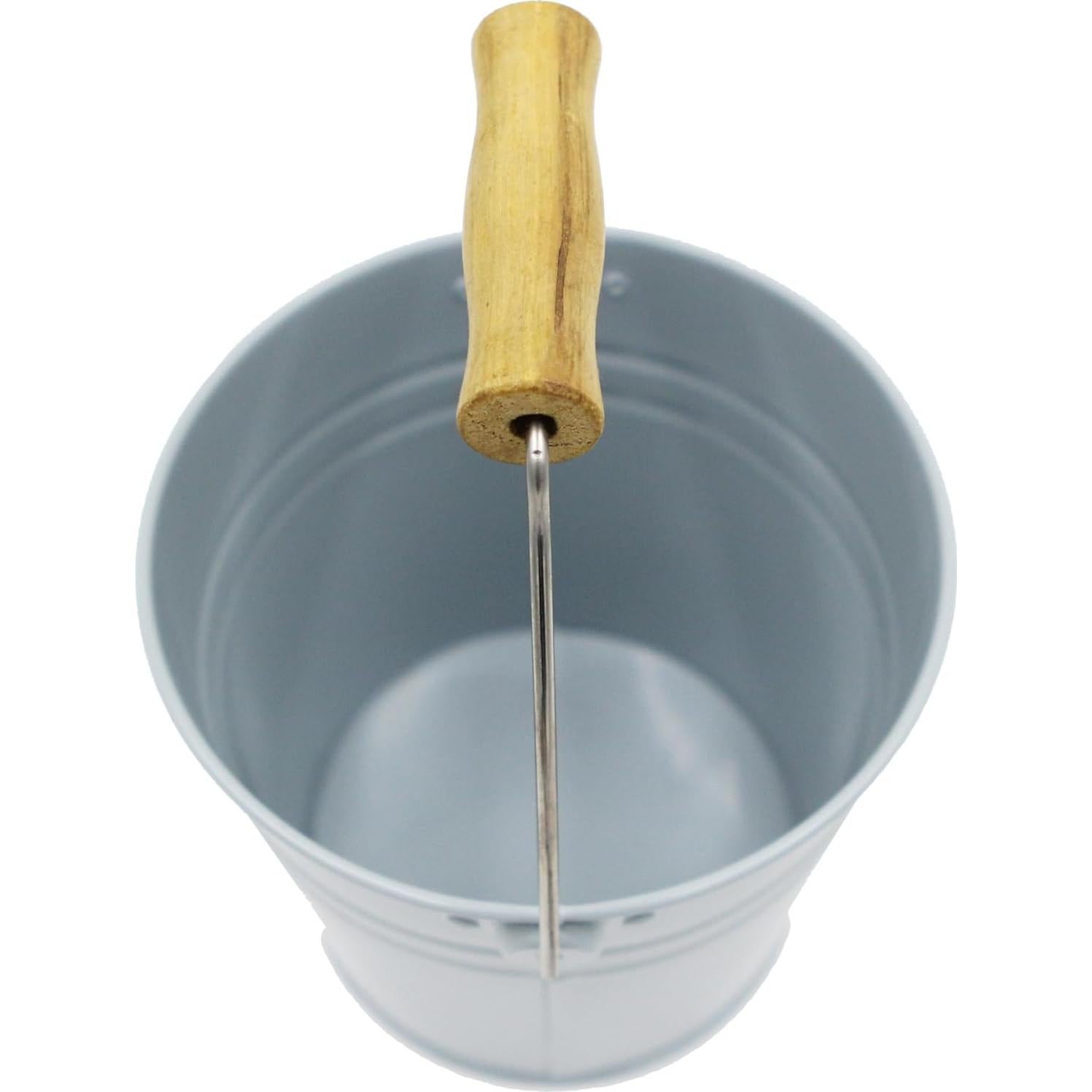 Cubo de Metal Genérico Montessori 15.7 cm Ceniza Azul