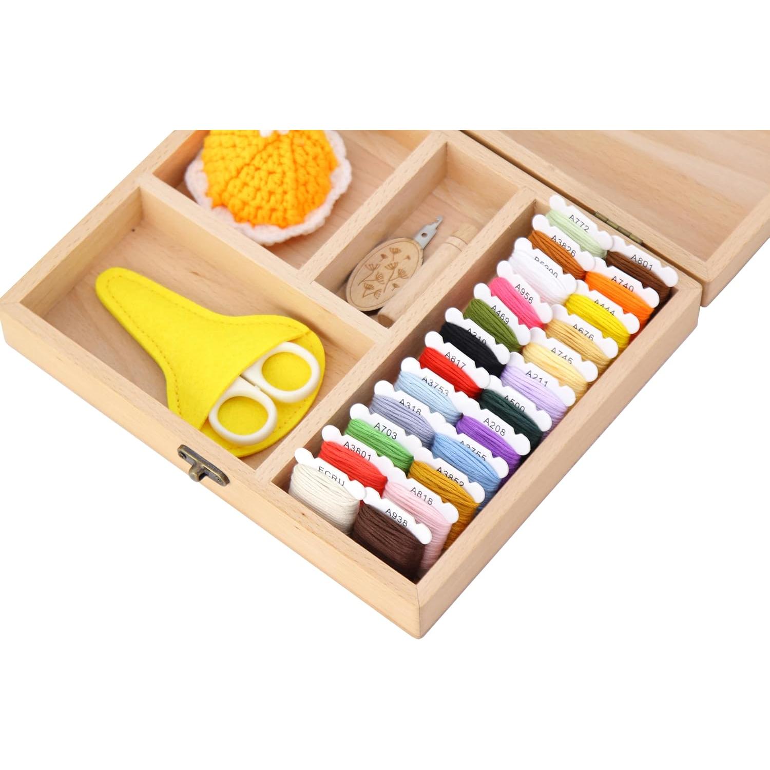 Caja de Costura Montessori Rui'an - Kit de Bordado para Niños 5+