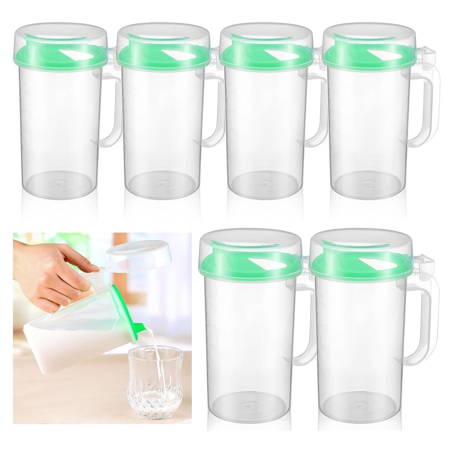 Jarras de Plástico Transparentes Newtay 6 Piezas 473ml