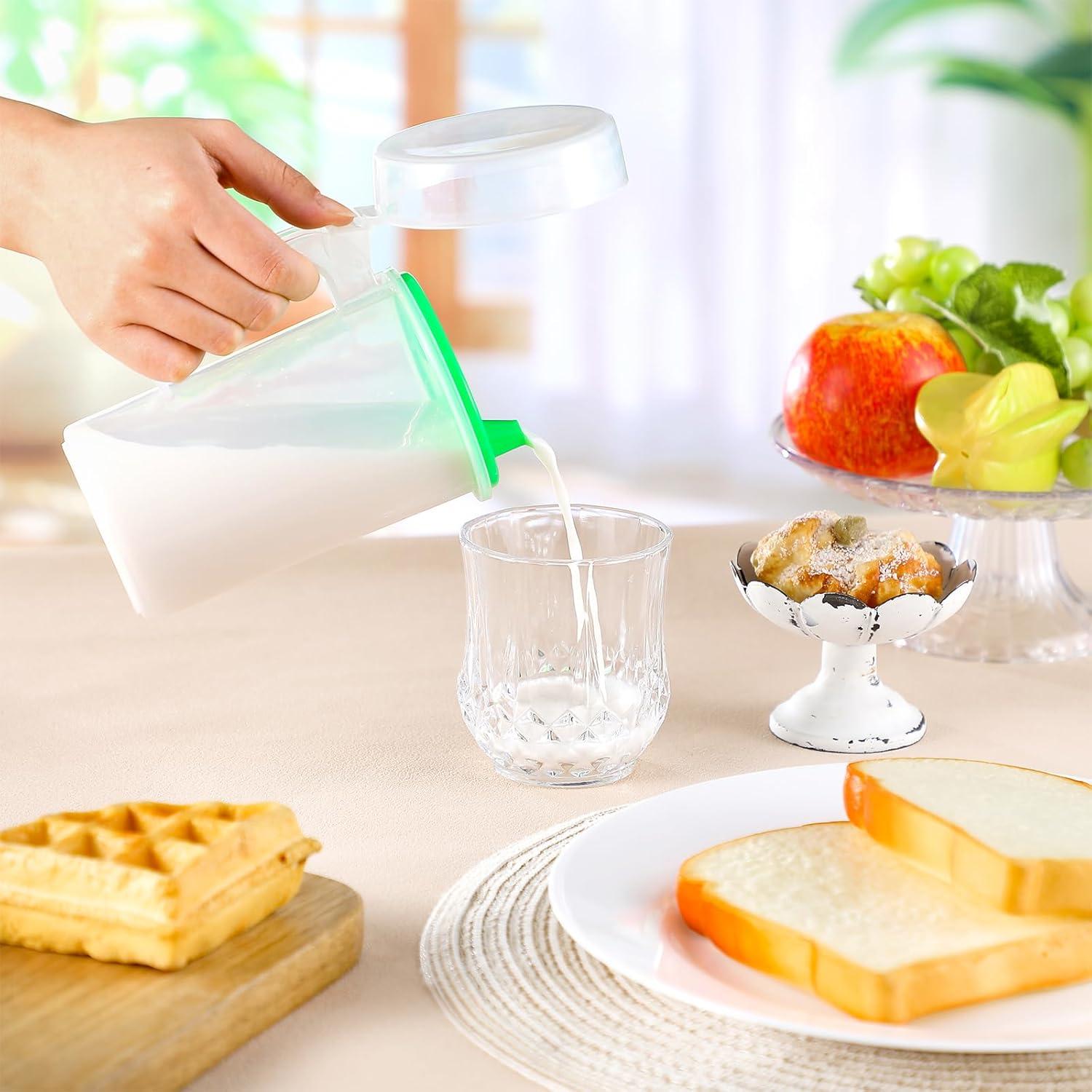 Jarras de Plástico Transparentes Newtay 6 Piezas 473ml