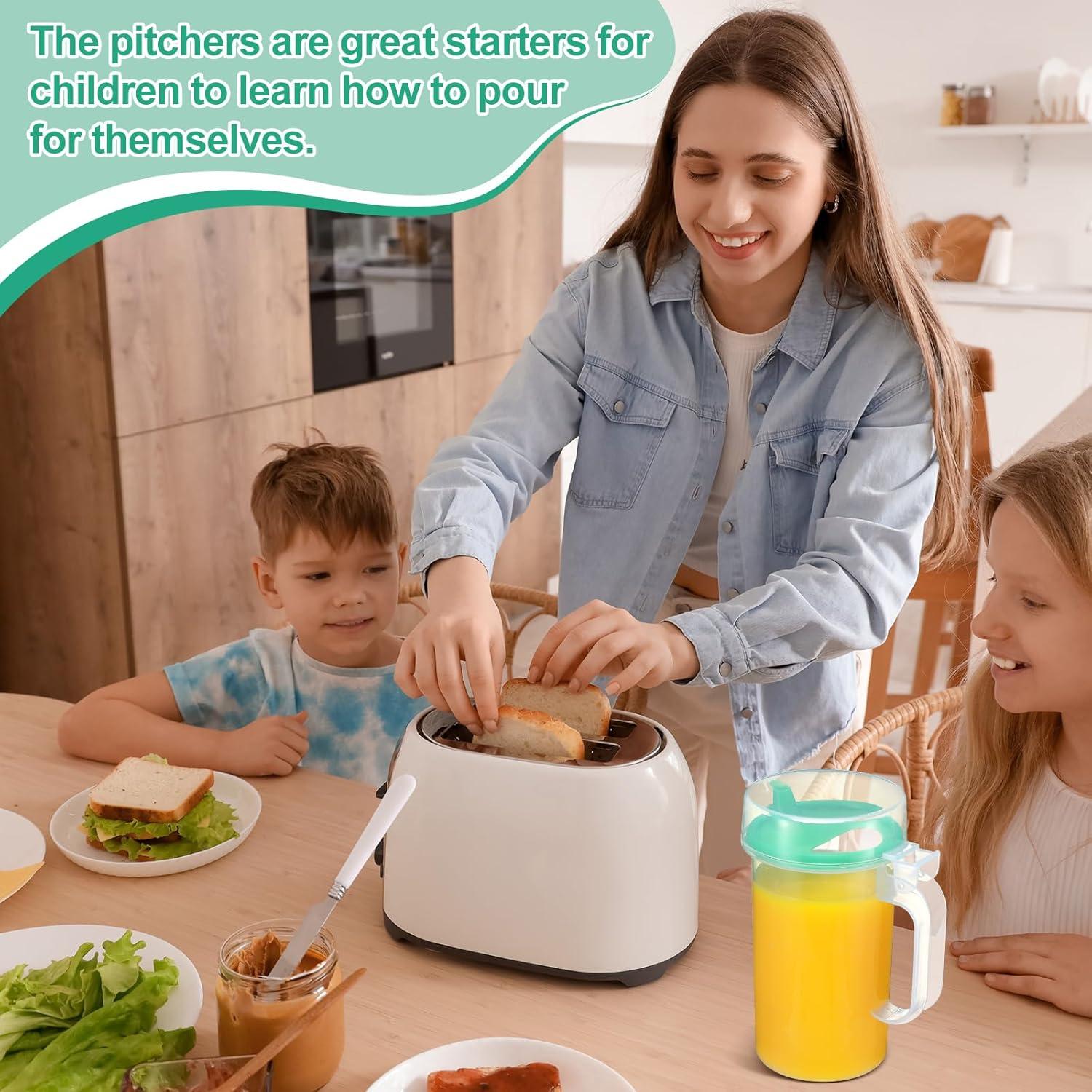 Jarras de Plástico Transparentes Newtay 6 Piezas 473ml