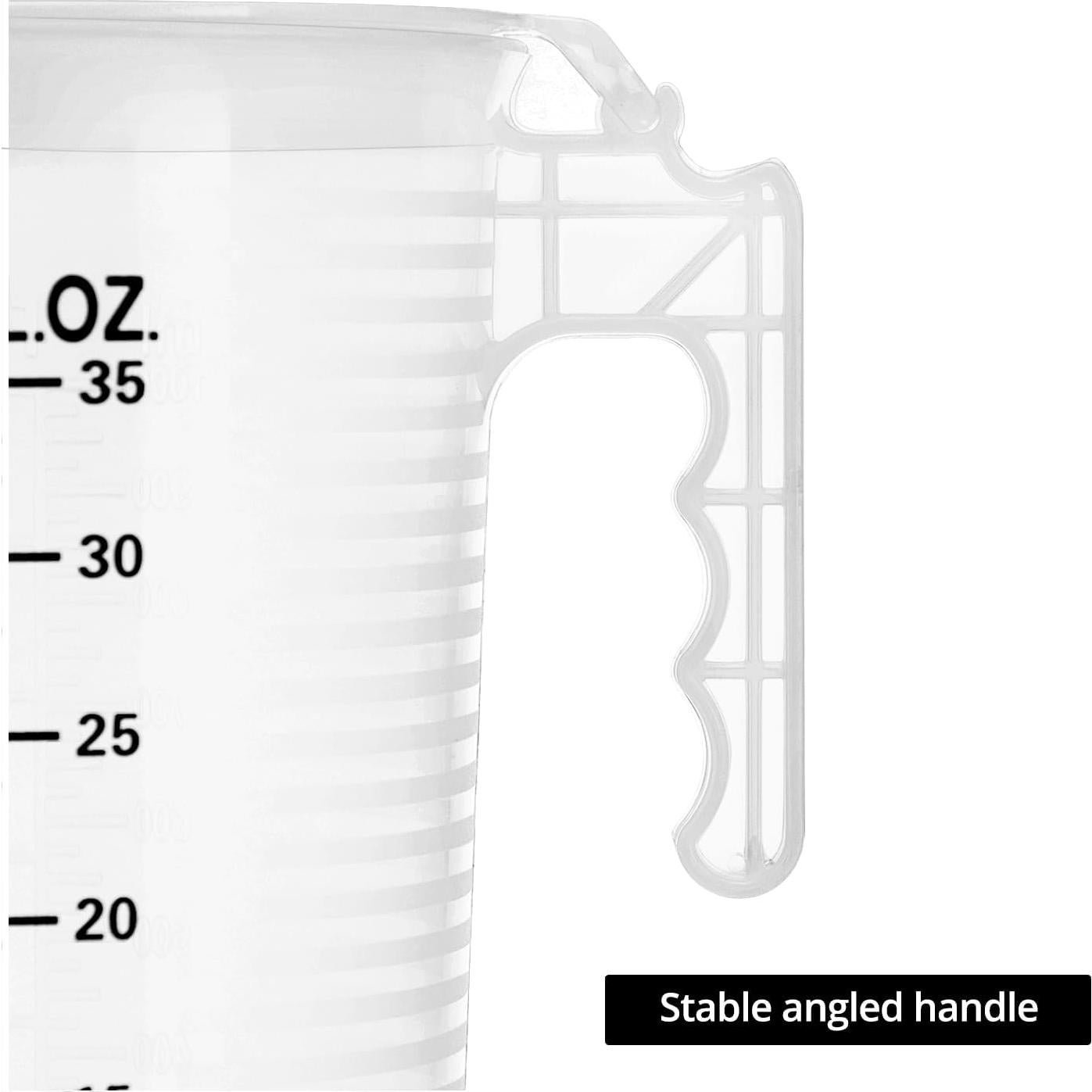 Jarra Medidora QWORK 1000 mL Plástico Multipropósito con Tapa