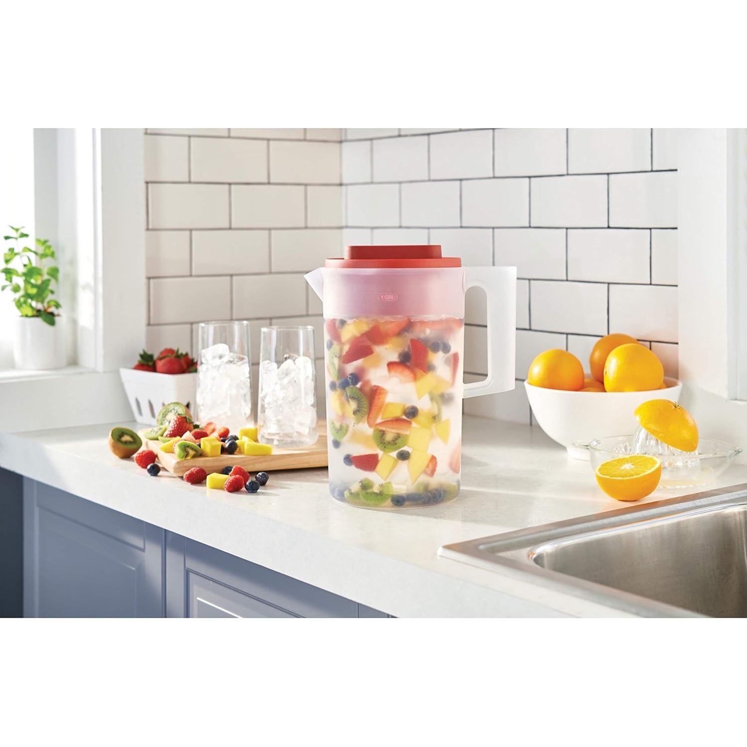 Jarra Rubbermaid Simply Pour 3.78L con Tapa de 3 Posiciones