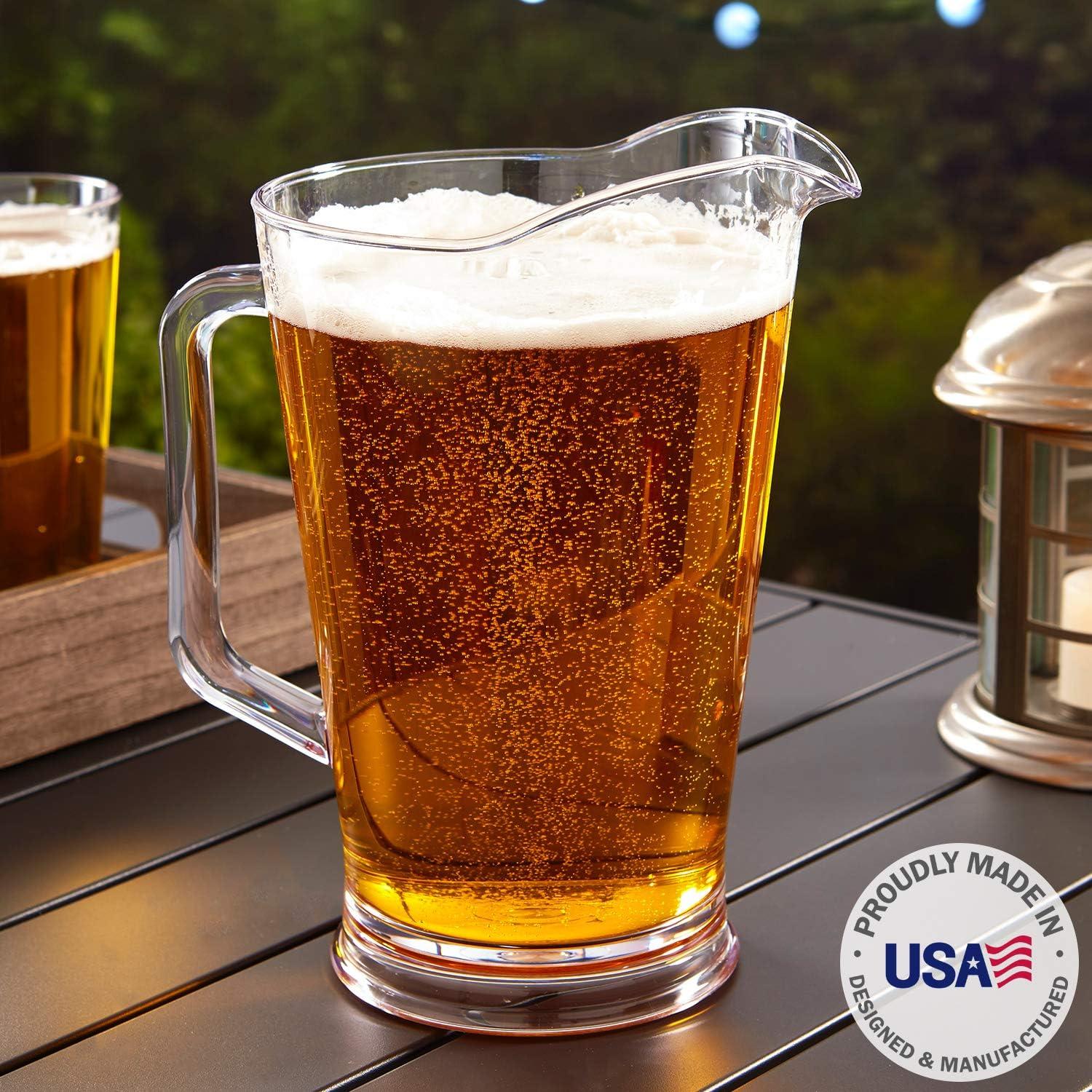 Set de 2 Jarras de Cerveza US Acrylic 64 oz (1.89L) Duraderas