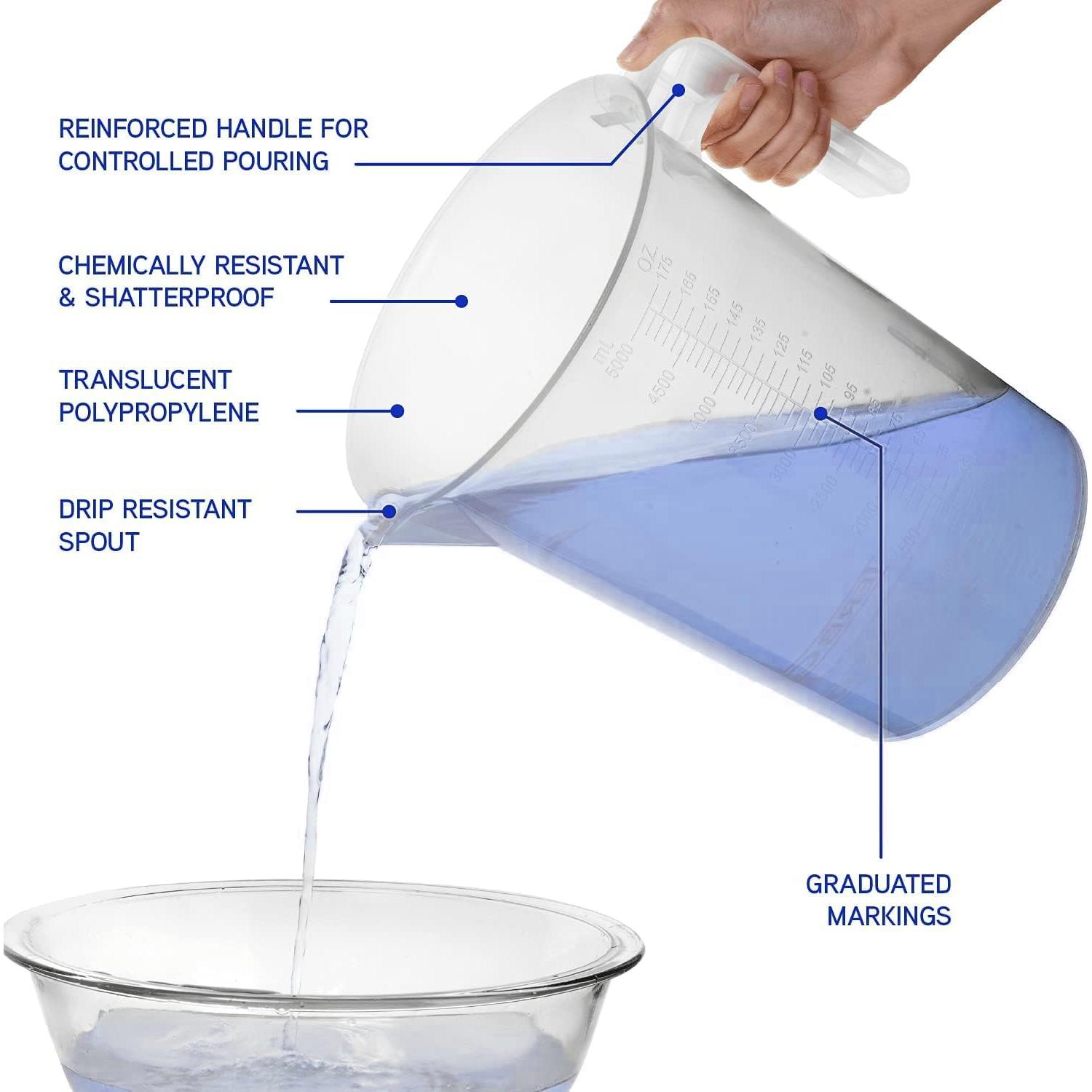 Jarras Medidoras de Plástico Terbold 5L - Paquete de 3