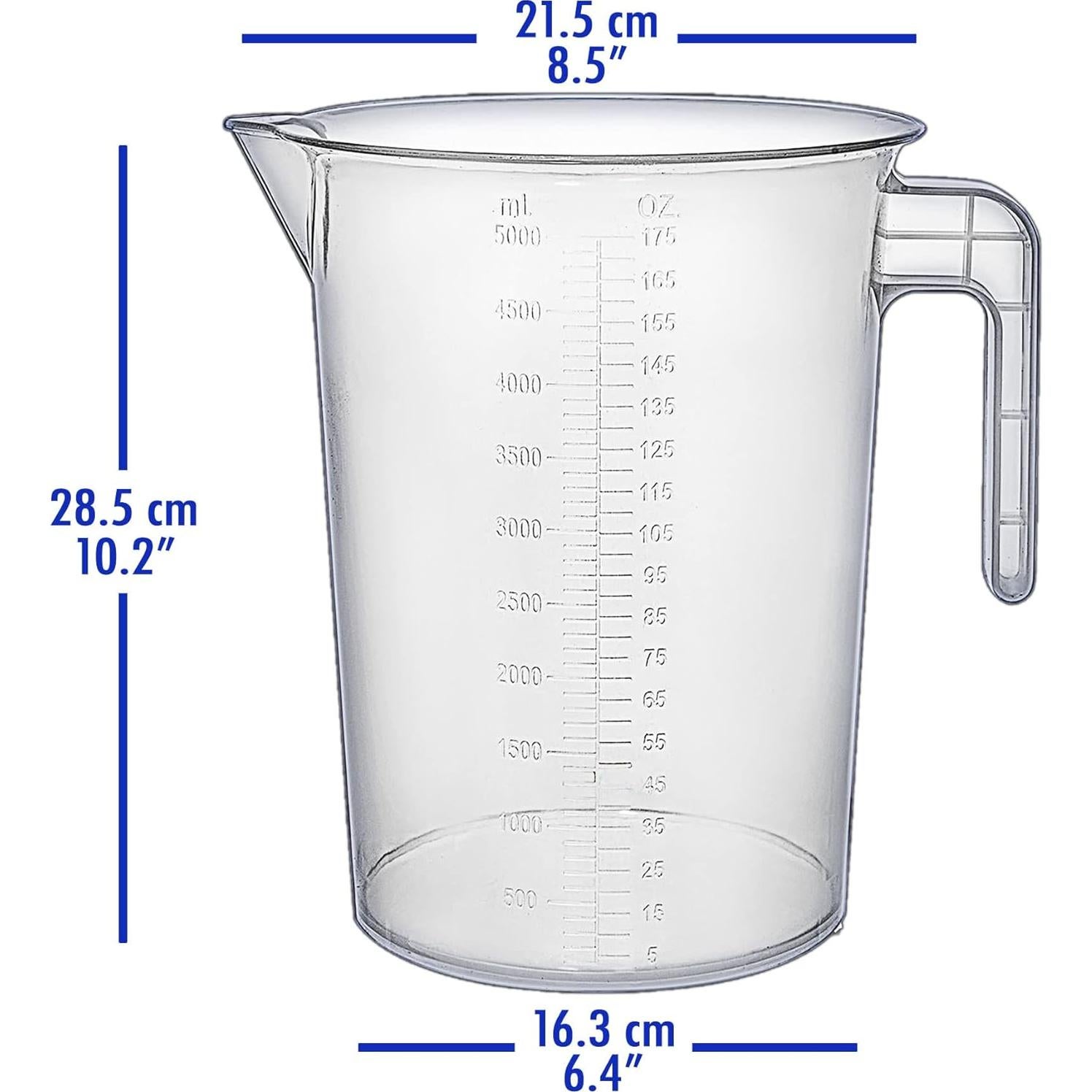 Jarras Medidoras de Plástico Terbold 5L - Paquete de 3