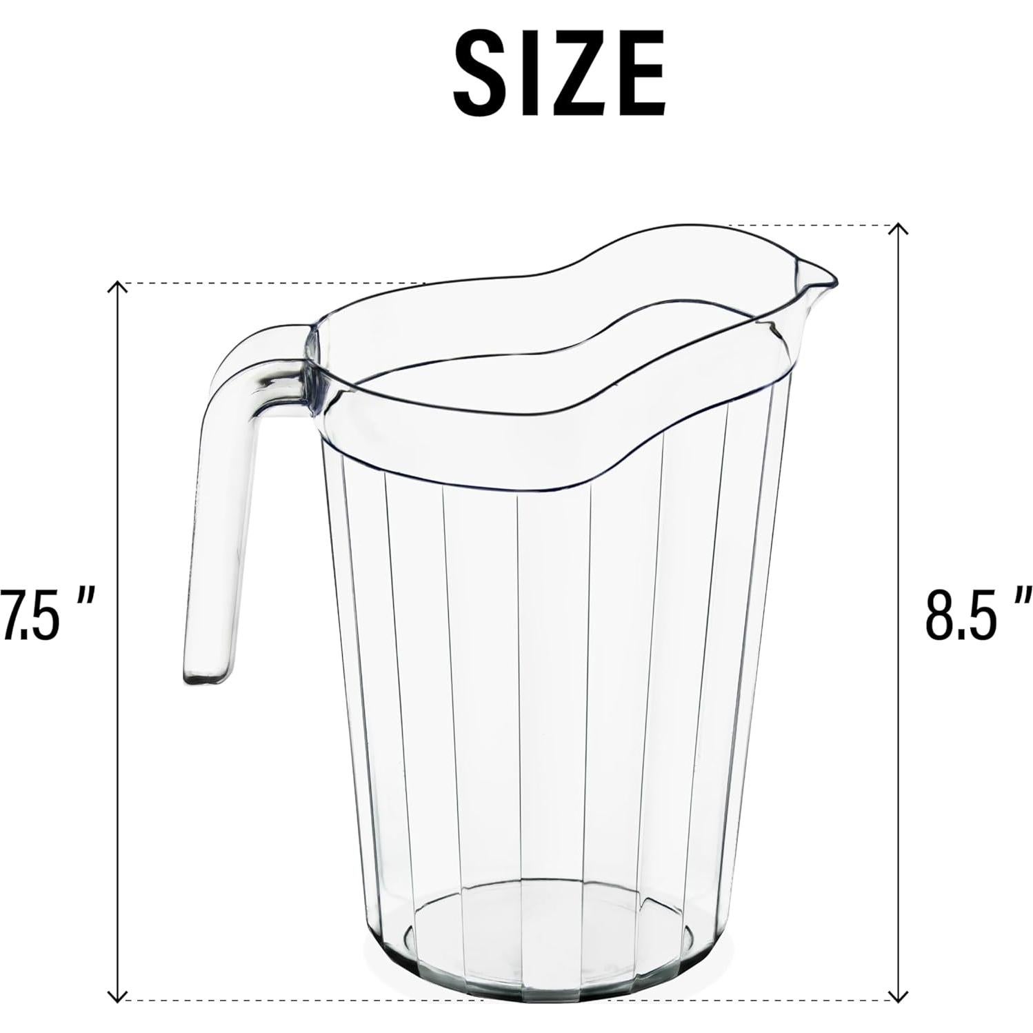 DecorRack Paquete de 6 Jarras de Plástico 75 oz para Bebidas