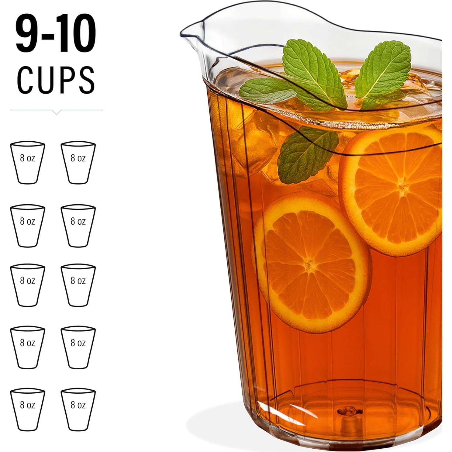 DecorRack Paquete de 6 Jarras de Plástico 75 oz para Bebidas