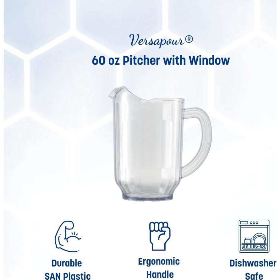 Jarra Alta Versapour Carlisle 1774ml Plástico Clara