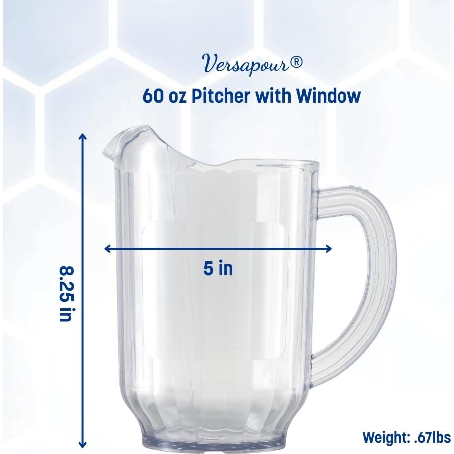 Jarra Alta Versapour Carlisle 1774ml Plástico Clara