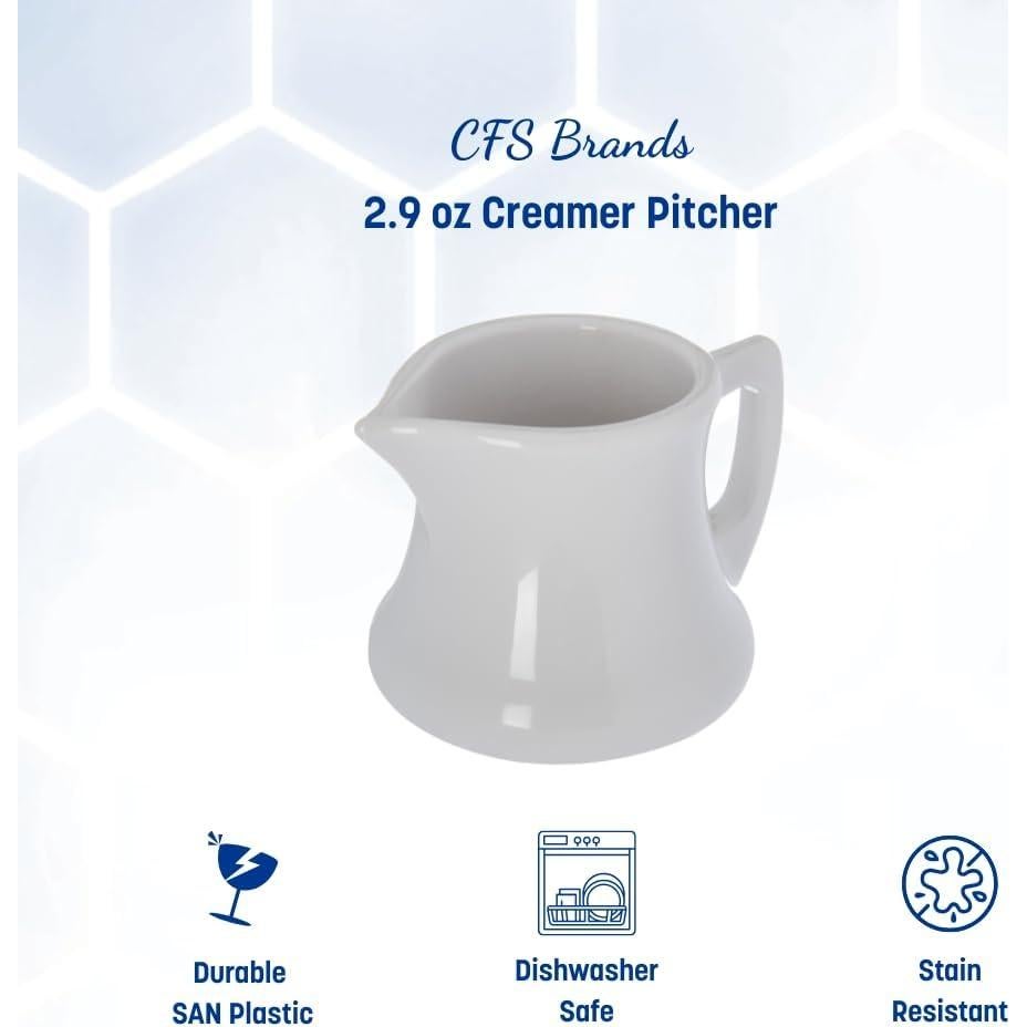 Jarra de Crema Carlisle 85 ml Plástico Blanca para Restaurante